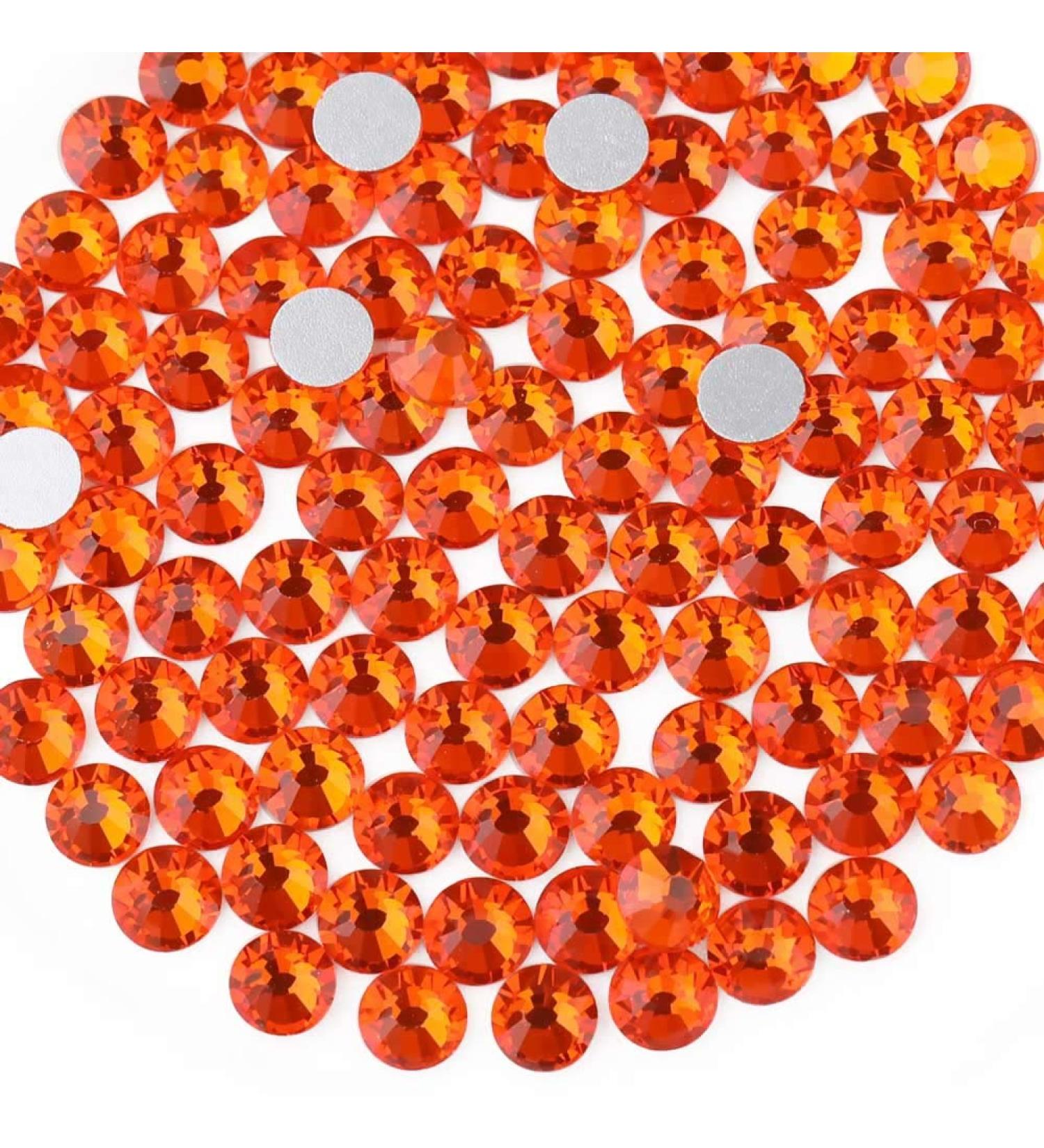 Beadsland 1440 Flat Back Rhinestones for Nails - Orange SS10 (2.7-2.8mm) Nail Crystals for Perfect Nail Art - Buy Online on GoSupps.com