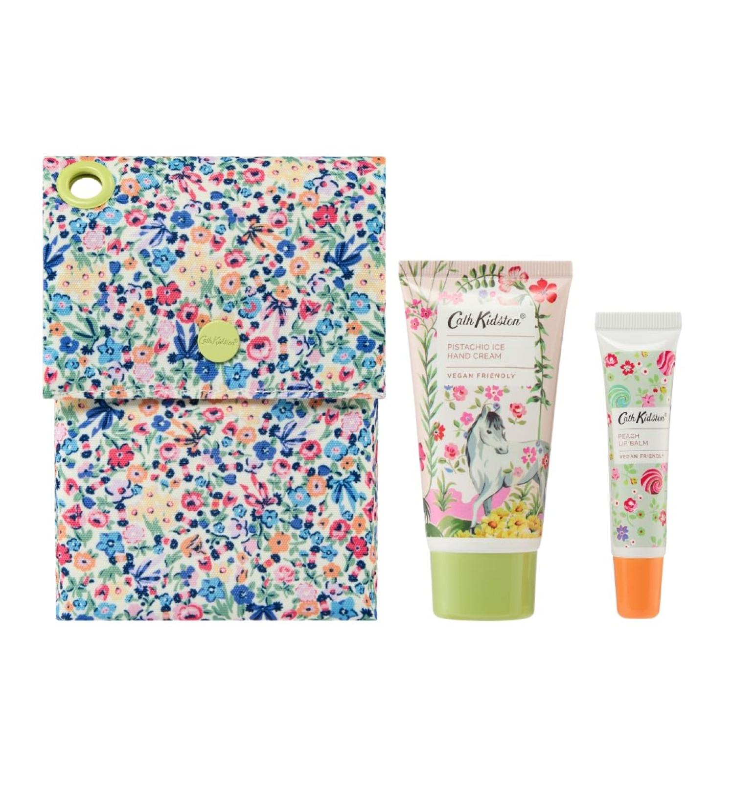 Cath Kidston Carnival Parade Travel Pouch | Hand Cream 50ml | Lip Balm 10ml - Buy Online on GoSupps.com