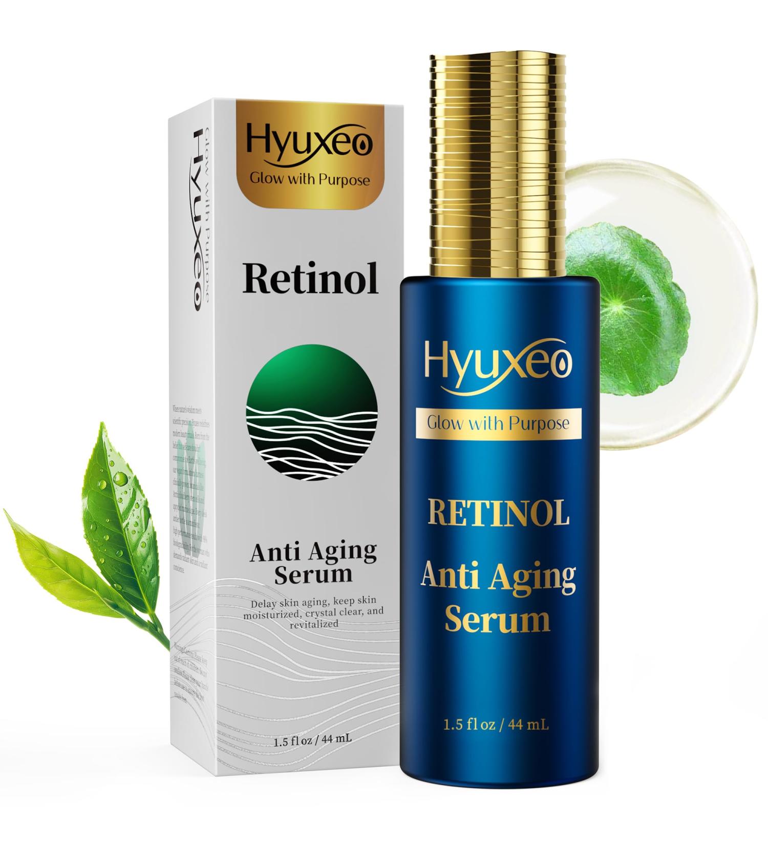 Anti Aging Serum Fragrance Free Anti-Aging Formula with Squalane and Hydrolyzed Collagen Improve Fine Lines and Hydrate Skin Retinol Serum for Various types of skin - Buy Online on GoSupps.com