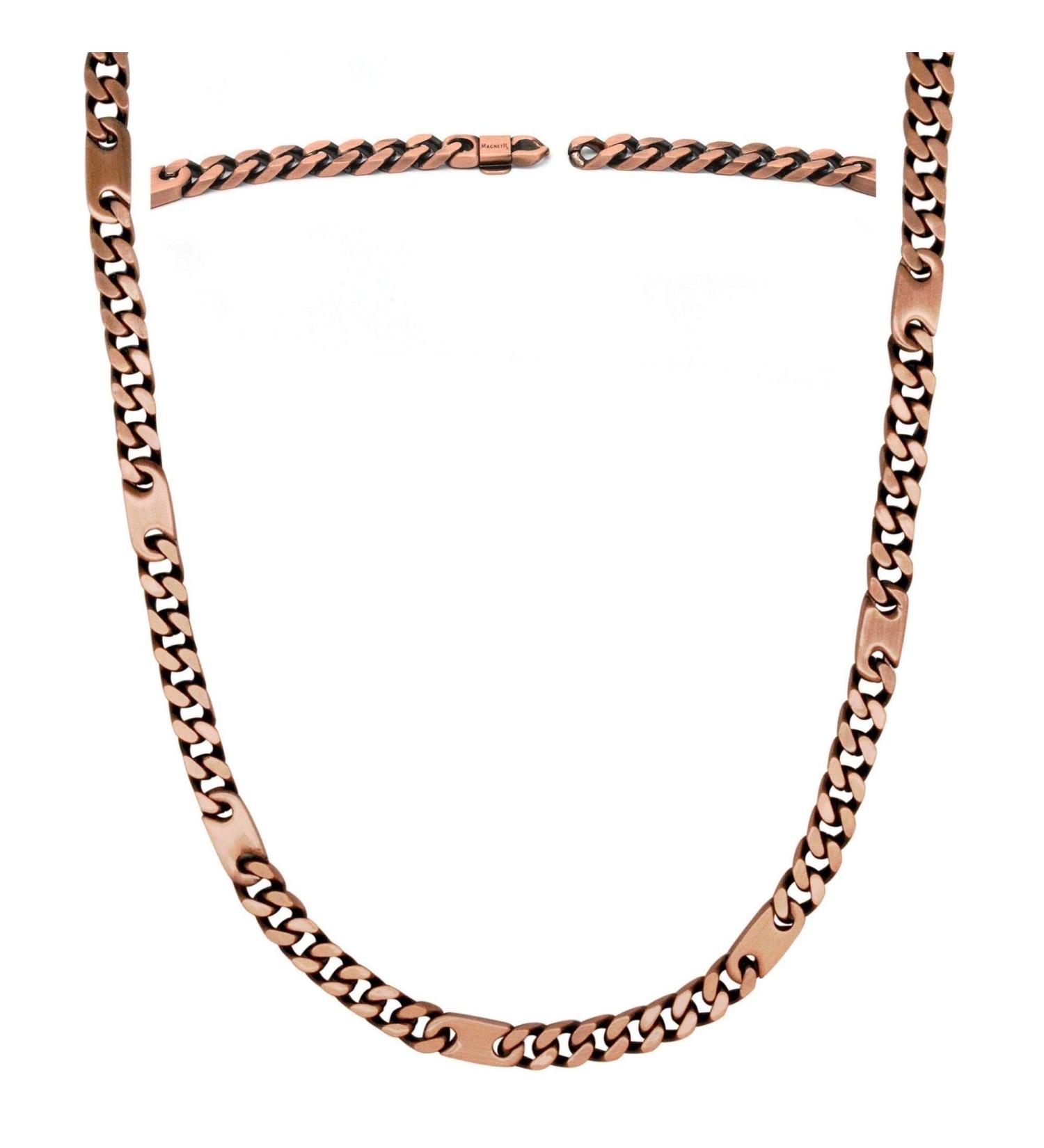 MagnetRXÂ® Copper Magnetic Therapy Necklace - Copper Magnetic Necklace for Pain Relief and Healing - 99.9% Pure Copper Curb Chain Necklace with Magnets (22.0 Inches) 22 Inch (Pack of 1) - Buy Online on GoSupps.com