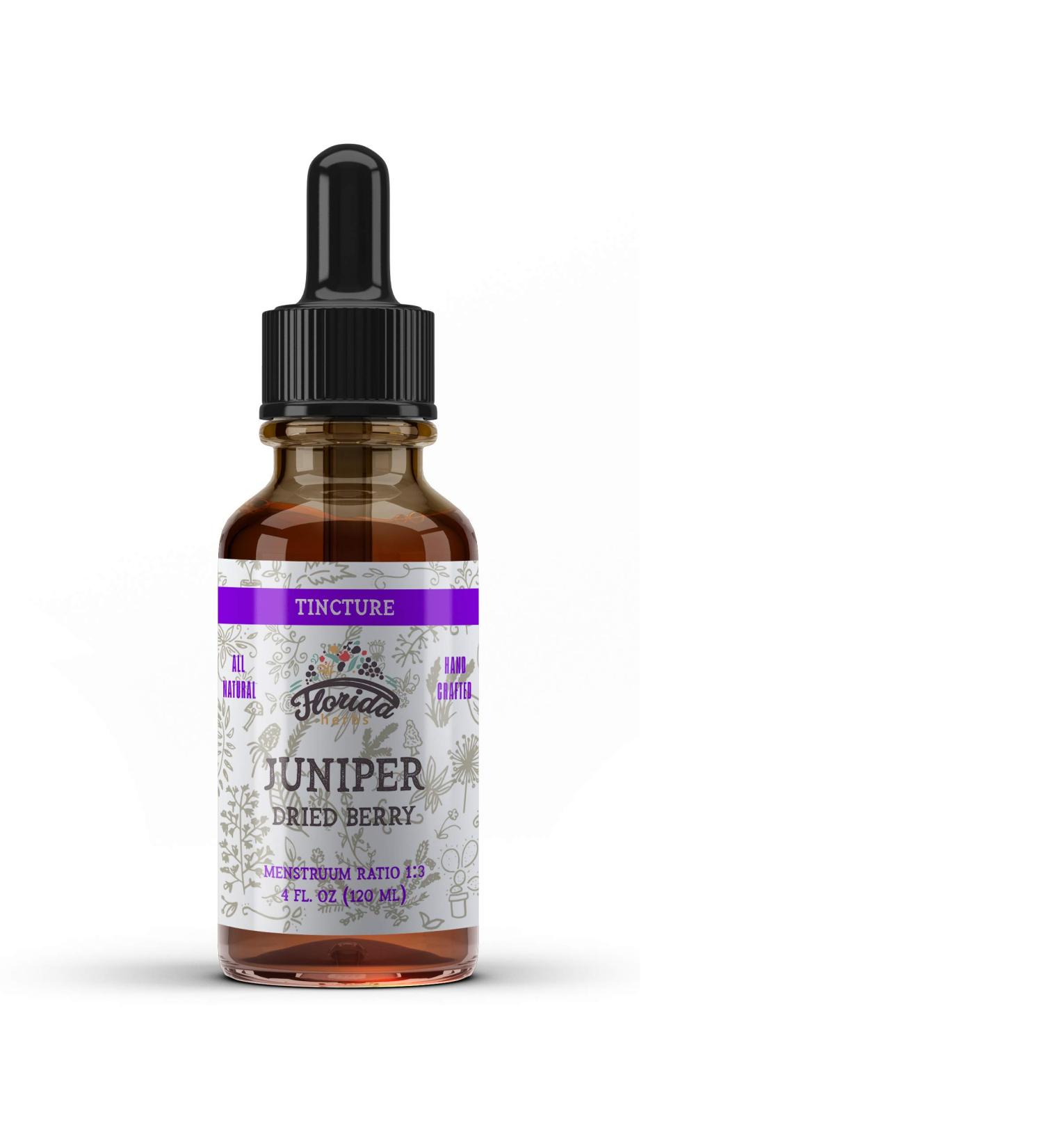 Juniper Tincture Alcohol-Free, Organic Juniper Berry Extract (Juniperus communis) Health Support, Non-GMO in Cold-Pressed Organic Vegetable Glycerin (4 fl oz)