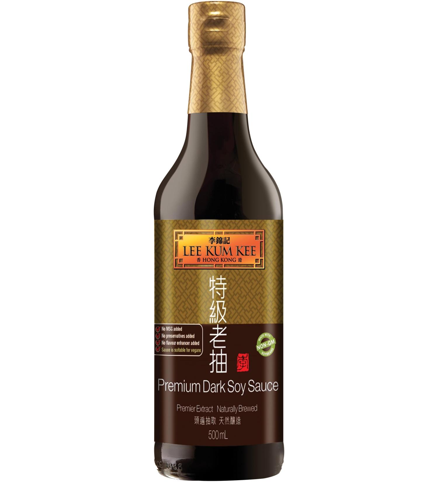 Lee Kum Kee Dark Soy Sauce Premium - 500 ml Soy-Based Seasoning for Authentic Asian Dishes - International Shipping Available - Buy Online on GoSupps.com
