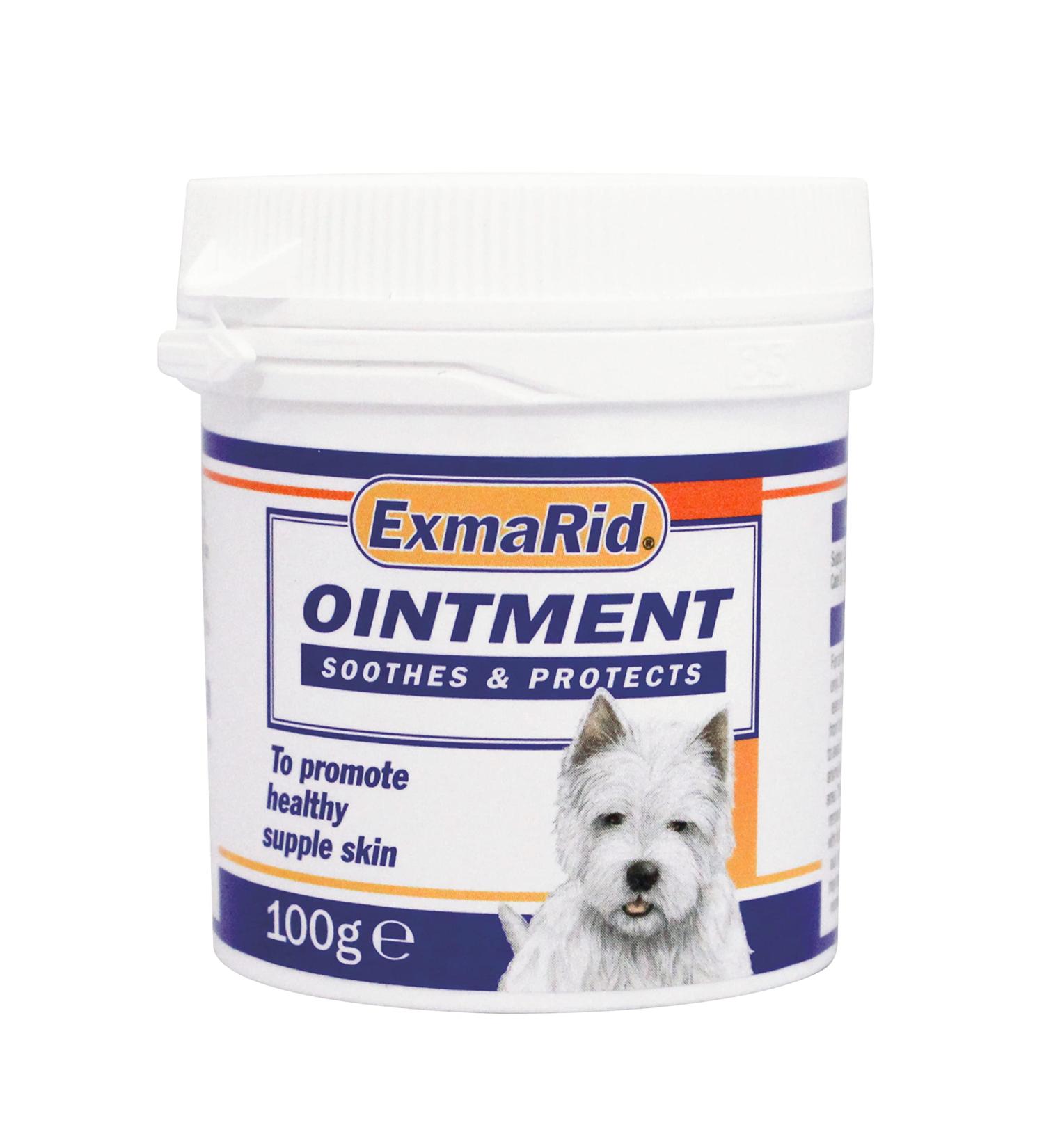 Exmarid Ointment for Dogs - Itchy Dog Skin Relief Helps Soothe Itchy and Dry Skin Irritation Cleanses and Disinfects (100g) - Buy Online on GoSupps.com