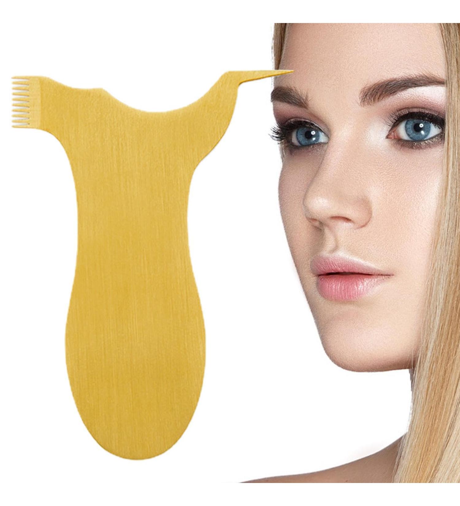 Y Shape Eyelash Brush Comb | Stainless Steel Eyelash Lift Brush Reusable Lash Perm Lift Brush Grafting Eyelash Makeup Tool for Women Gold T - Buy Online on GoSupps.com