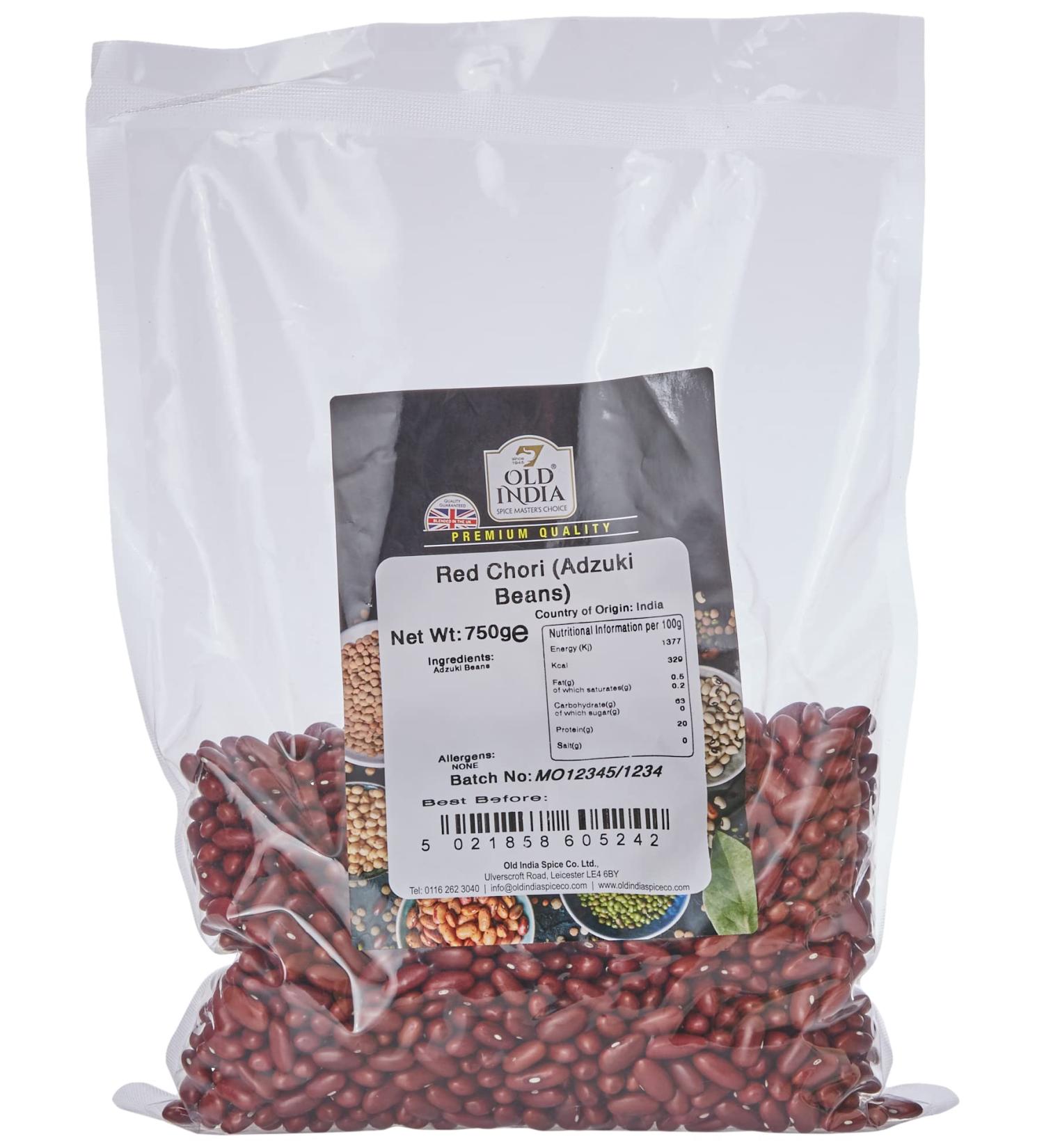 Old India Red Chori (Adzuki Beans) 750g - Premium Quality Legumes for Healthy Meals - Buy Online on GoSupps.com