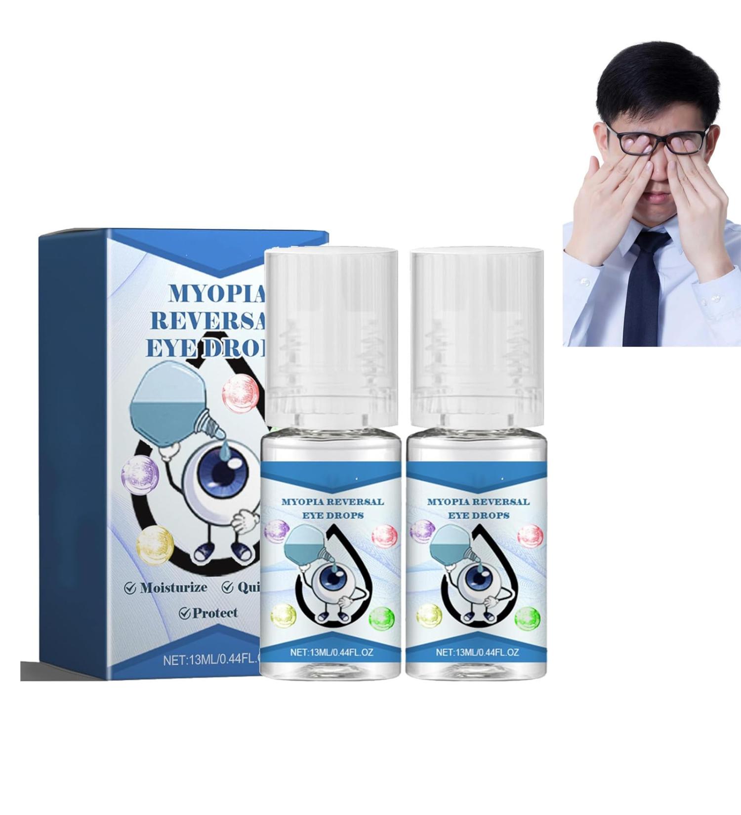 Myopia Reversal Eye Drops - Enhance Eye Wellness & Clear Vision (2PCS) - International Shipping Available - Buy Online on GoSupps.com