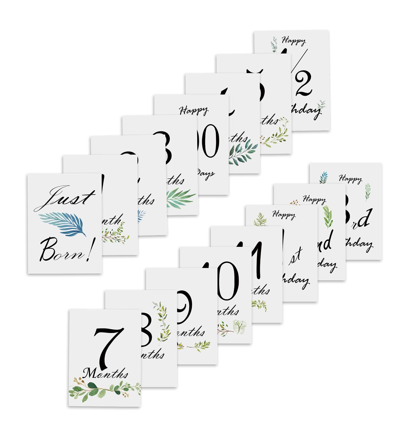 POWER FLOWER 16 Pcs Monthly Baby Milestone Cards - Perfect Gift Sets for Newborns - Buy Online on GoSupps.com