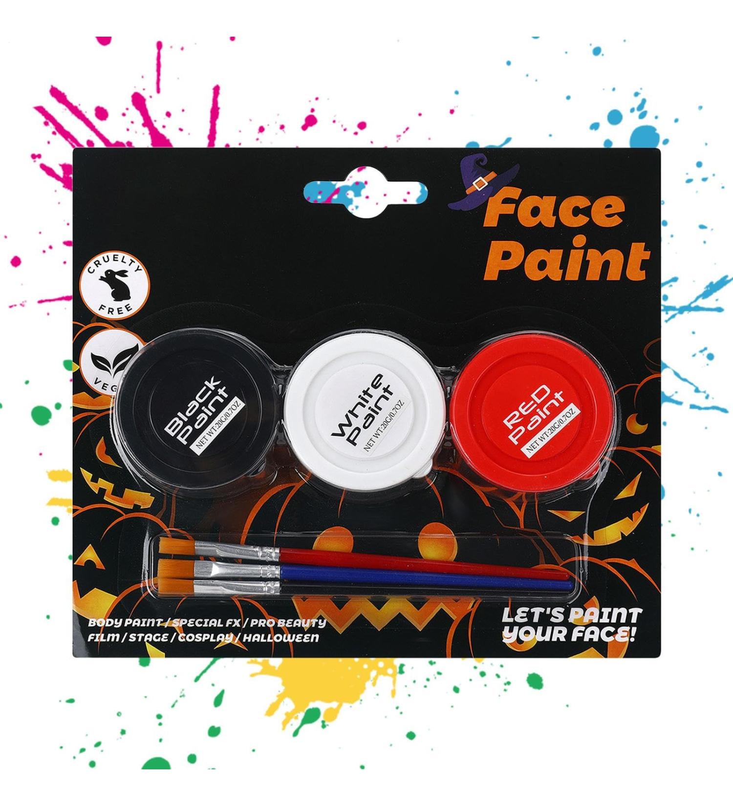 Body Paint for Skin Water-Soluble Skin Paint Cream | Face and Body 3 Colors - For Cosplay Costumes Sporting Events Adults Clown Skeleton - Buy Online on GoSupps.com