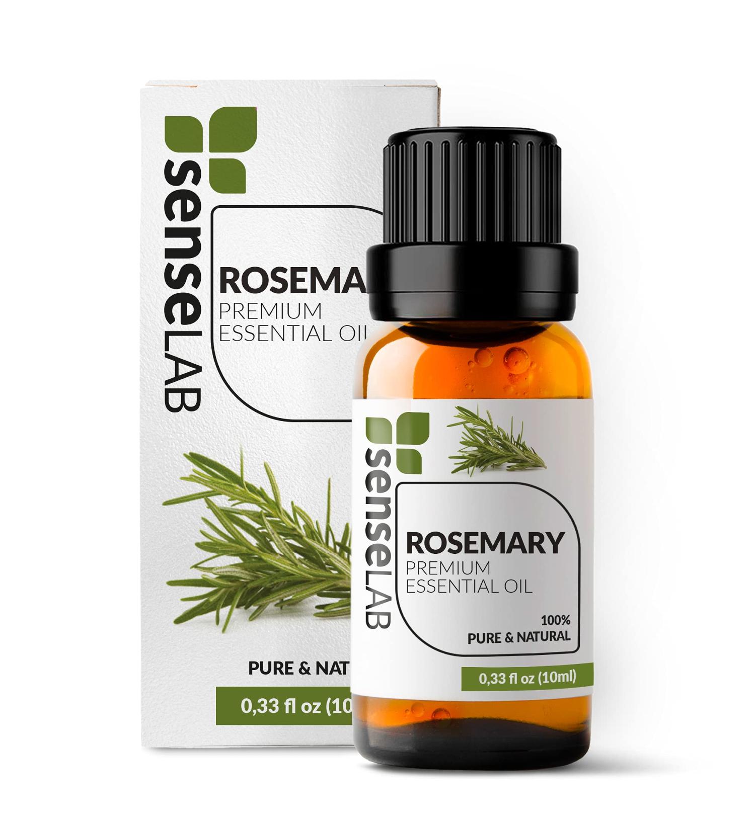 SenseLAB Rosemary Essential Oil - 100% Pure Therapeutic Grade Extract for Diffuser, Hair & Skin Care - Outdoor Protection - 10ml - Buy Online on GoSupps.com