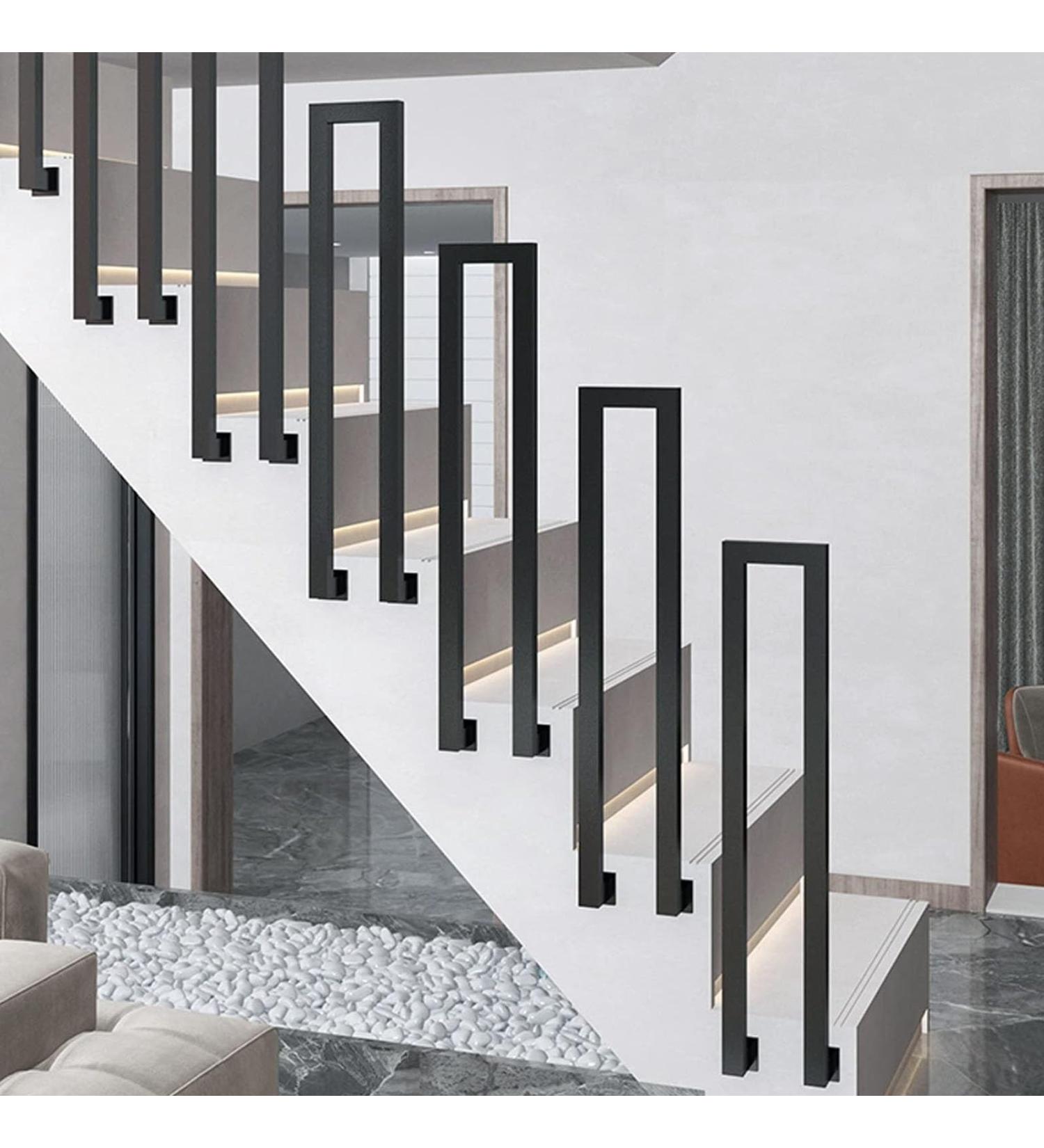 Banister Brackets for Stairs U-Shaped Stair Handrail Side Mount Balustrade Metal Non-Slip Railing Fence Grab Bar Kit - Buy Online on GoSupps.com