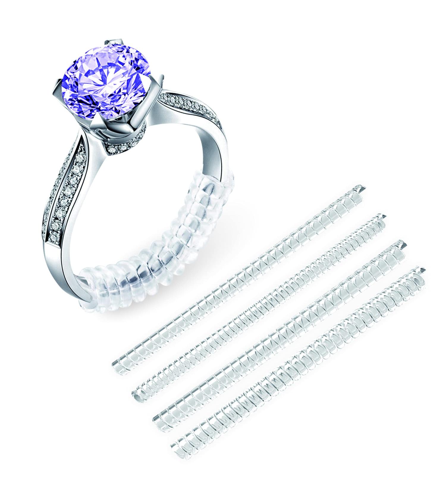 Invisible Ring Size Adjuster - 12 Pack - Clear Spiral Silicone Resizer for Loose Rings - Fit Any Ring Guard - Transparent Jewelry Sizer - AdnesUSA - Buy Online on GoSupps.com