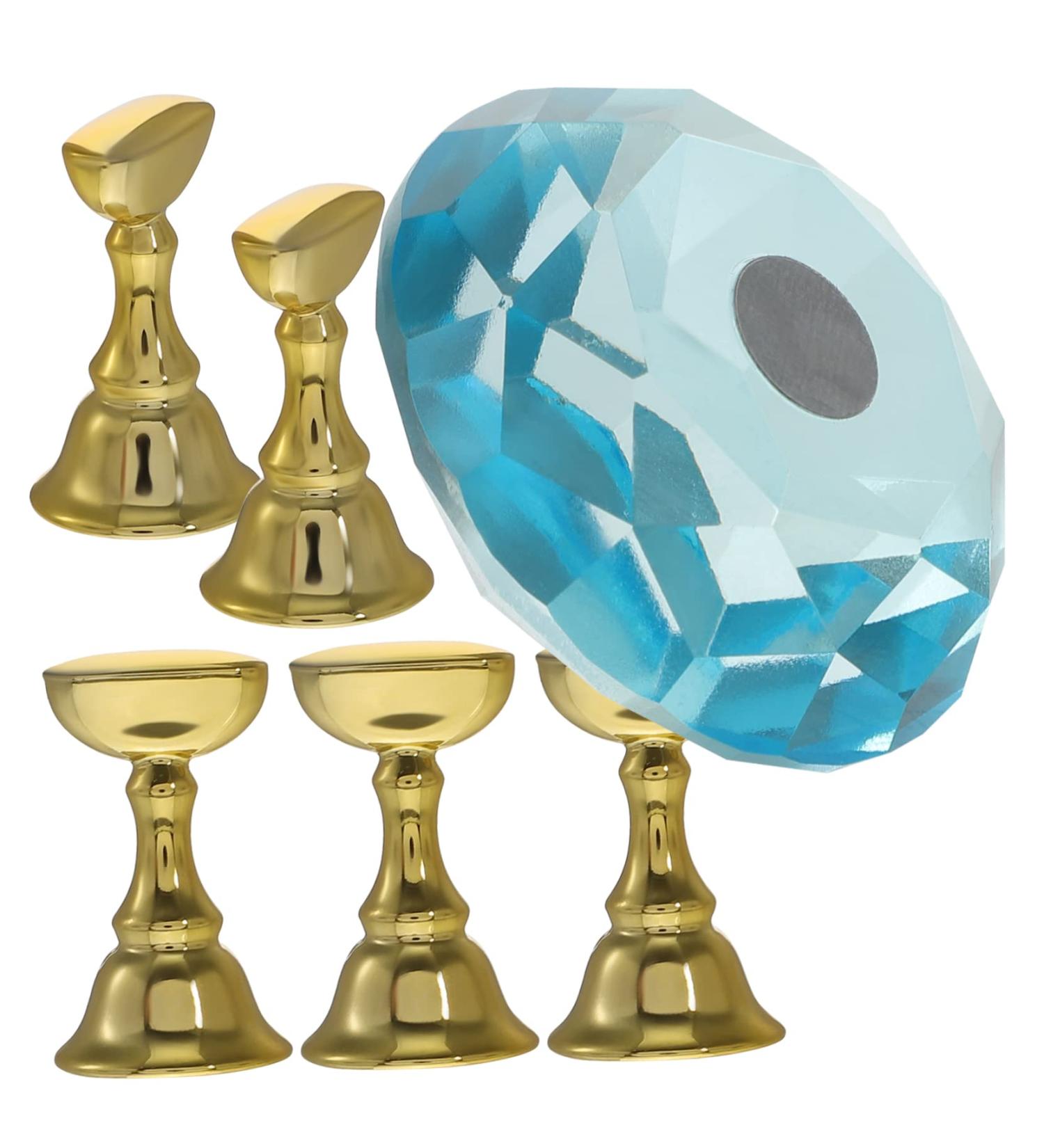 1 Set Manicure Practice Base Nail Crystal Holder Manicure Tool Press on Nail Stand Nail Display Stand Magnetic Nail Holder False Nails Japanese Crystal Glass with Electroplating 4x4cm As shown 1 - Buy Online on GoSupps.com