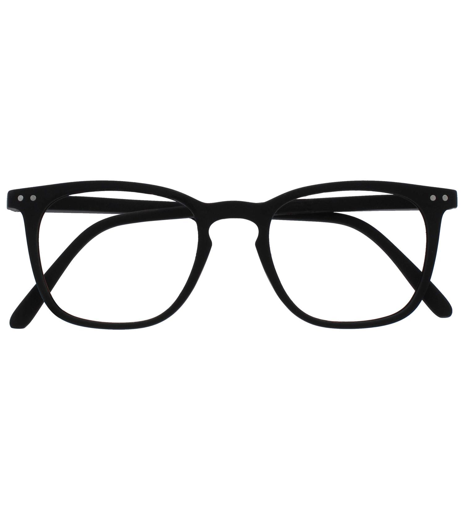 Opulize Bex Fern Glasses - Large Quadrat Designer Frame with Spring Hinges Scratch-Resistant Black -2.00 Diopters for Men (M64-1) - International Shipping Available - Buy Online on GoSupps.com