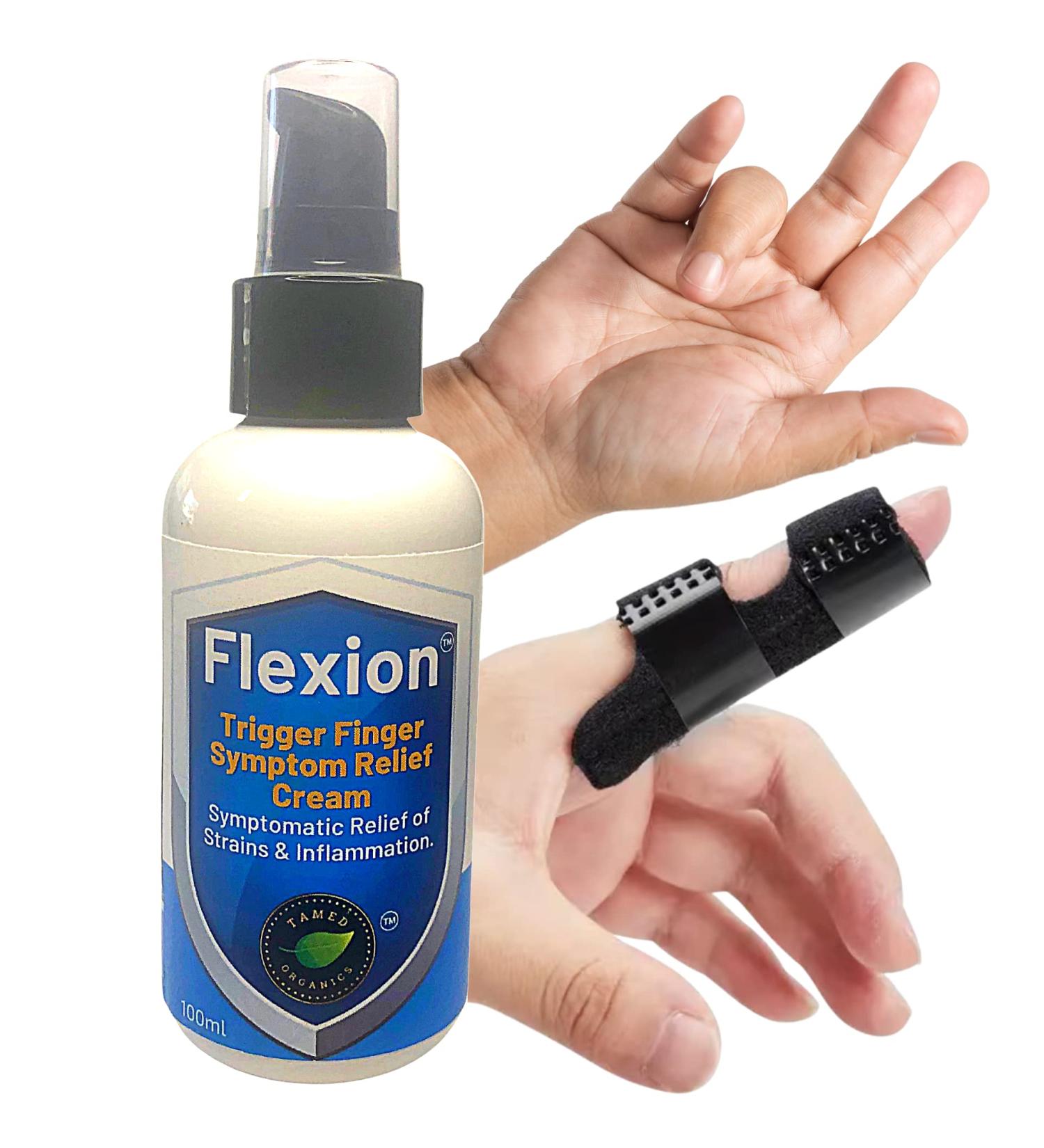 Trigger Finger Brace & Relief Kit - Splint + Cream for Flexion Support | Best International Shipping - Buy Online on GoSupps.com