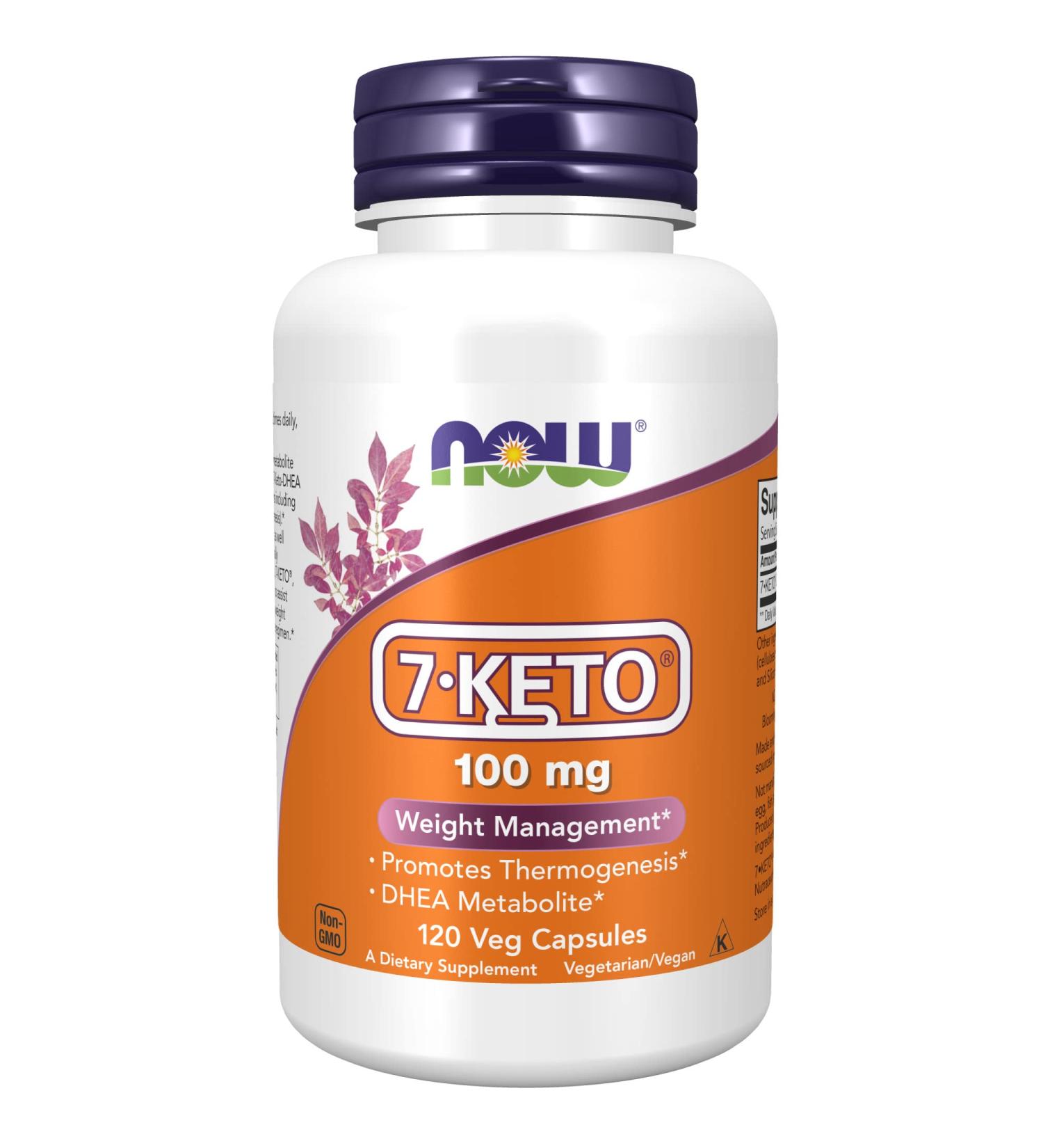 Now Foods 7-KETO 100 mg - 120 Veg Capsules | Weight Loss Supplement - Buy Online on GoSupps.com