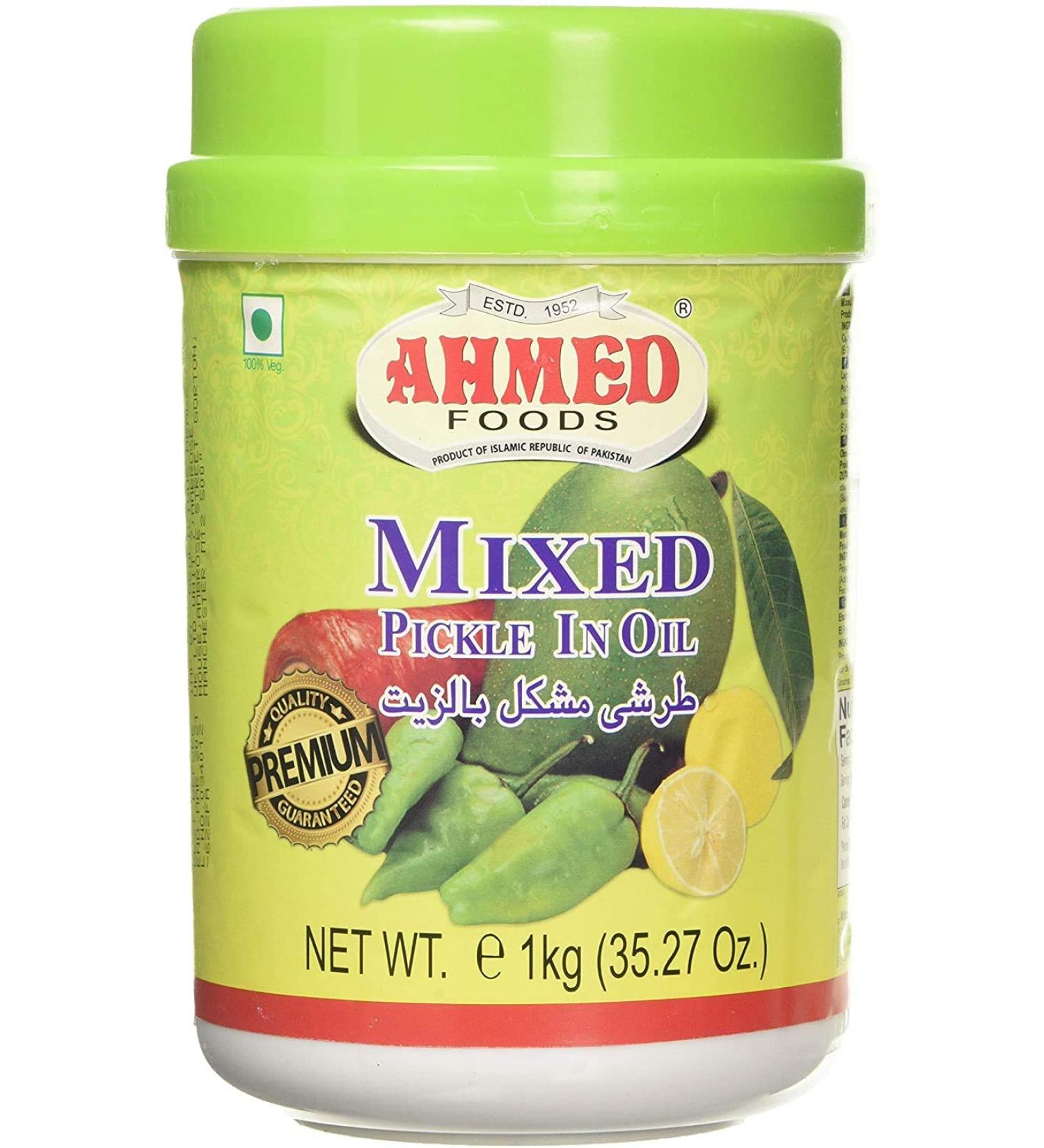 Ahmed Foods - Mixed Pickles in Oil - Ideal for Khichuri, Rice, Meat and Vegetables - Product of Pakistan