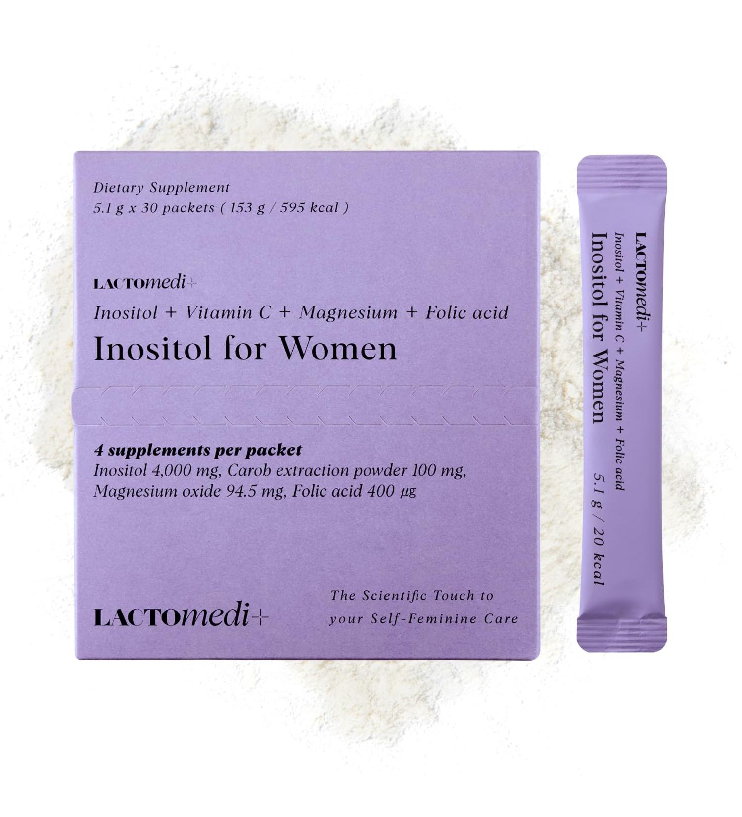 LACTOMEDI Inositol Supplement for Women | Myo-Inositol 4000mg + D-Chiro-Inositol 100mg | 40:1 Ratio | Daily Women s Wellness Support | 30 Day Supply - Buy Online on GoSupps.com