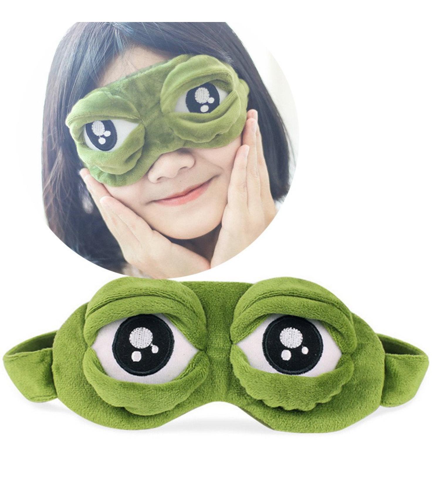 Clearance! Sandistore Funny Cute Frog 3D Sleep Eye Mask for Girls, Women, Men, Kids - Blackout Contoured Design - (1 PCS) - Buy Online on GoSupps.com