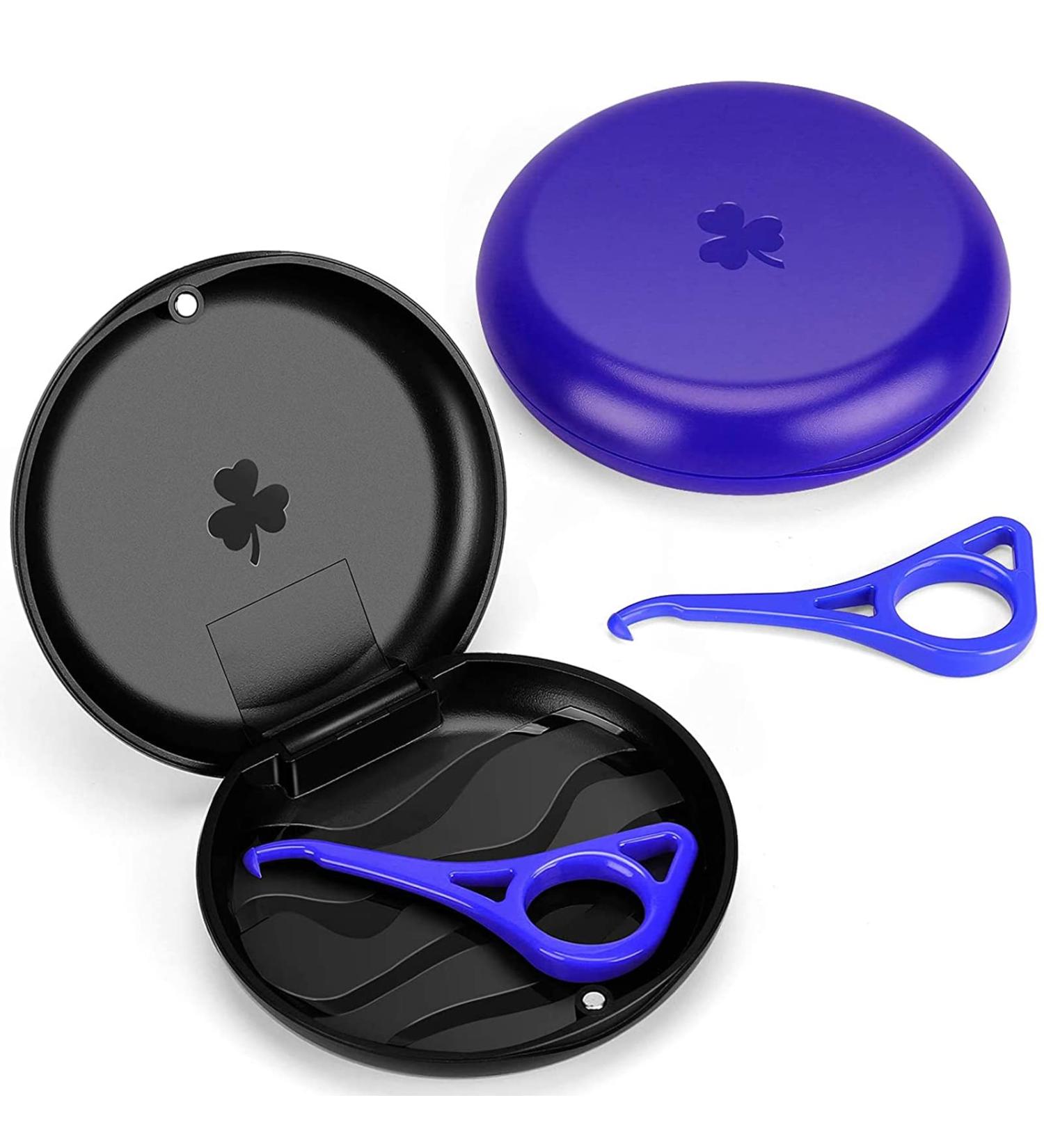 Orthodontic Aligner Cases with Removal Tools - Black + Blue | Strong Magnetic Closure | Compatible with Invisalign & Mouth Guard - Buy Online on GoSupps.com
