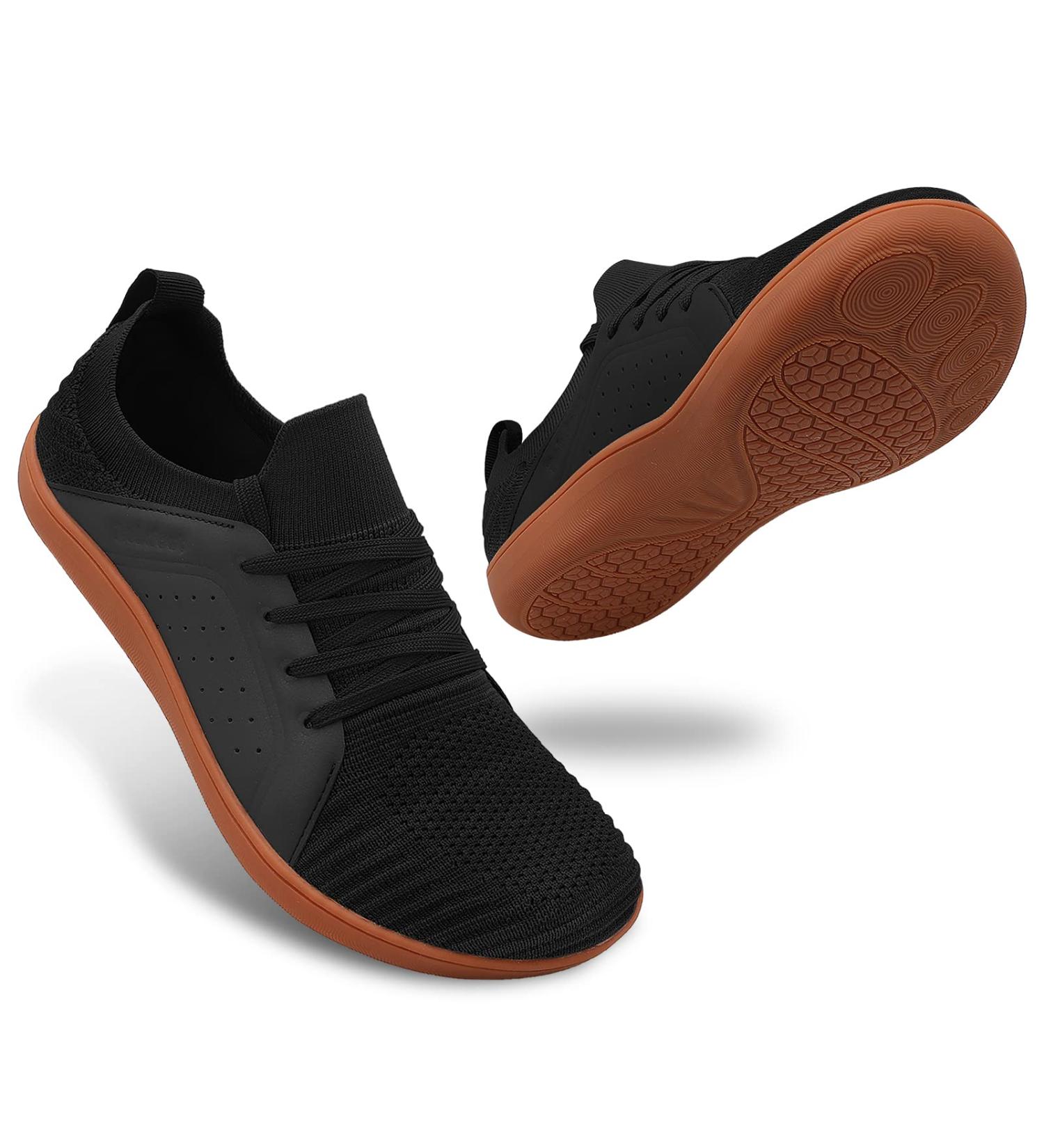 relxfeet Men's Barefoot Cross-Trainer Shoes Wide Toe Zero Drop Sole - Size 11 Wide Black Rubber - Buy Online on GoSupps.com