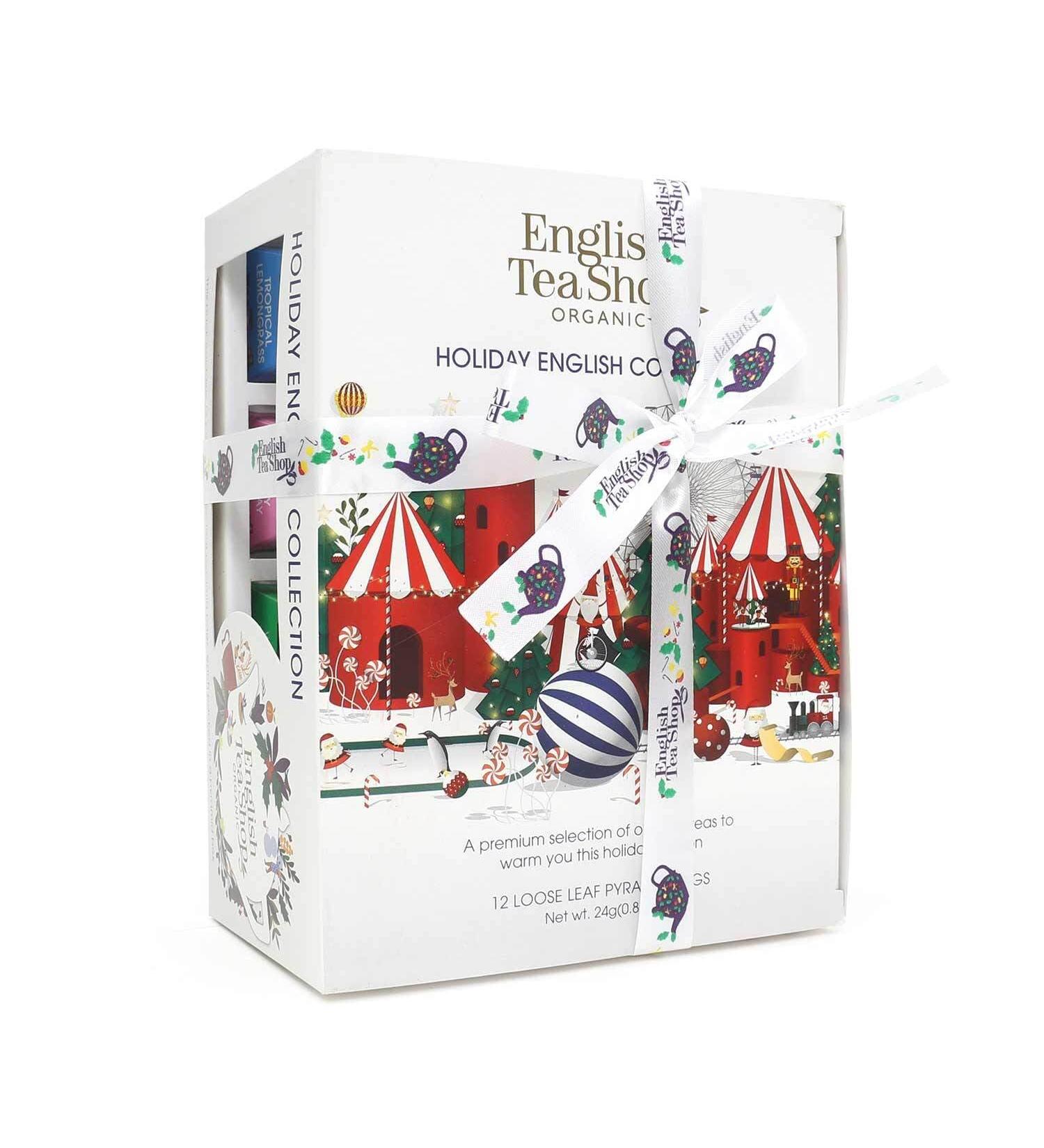 ETS Holiday Collection Tea Gift with Bow - Organic 12 Winter Teas | Perfect International Gift - Buy Online on GoSupps.com