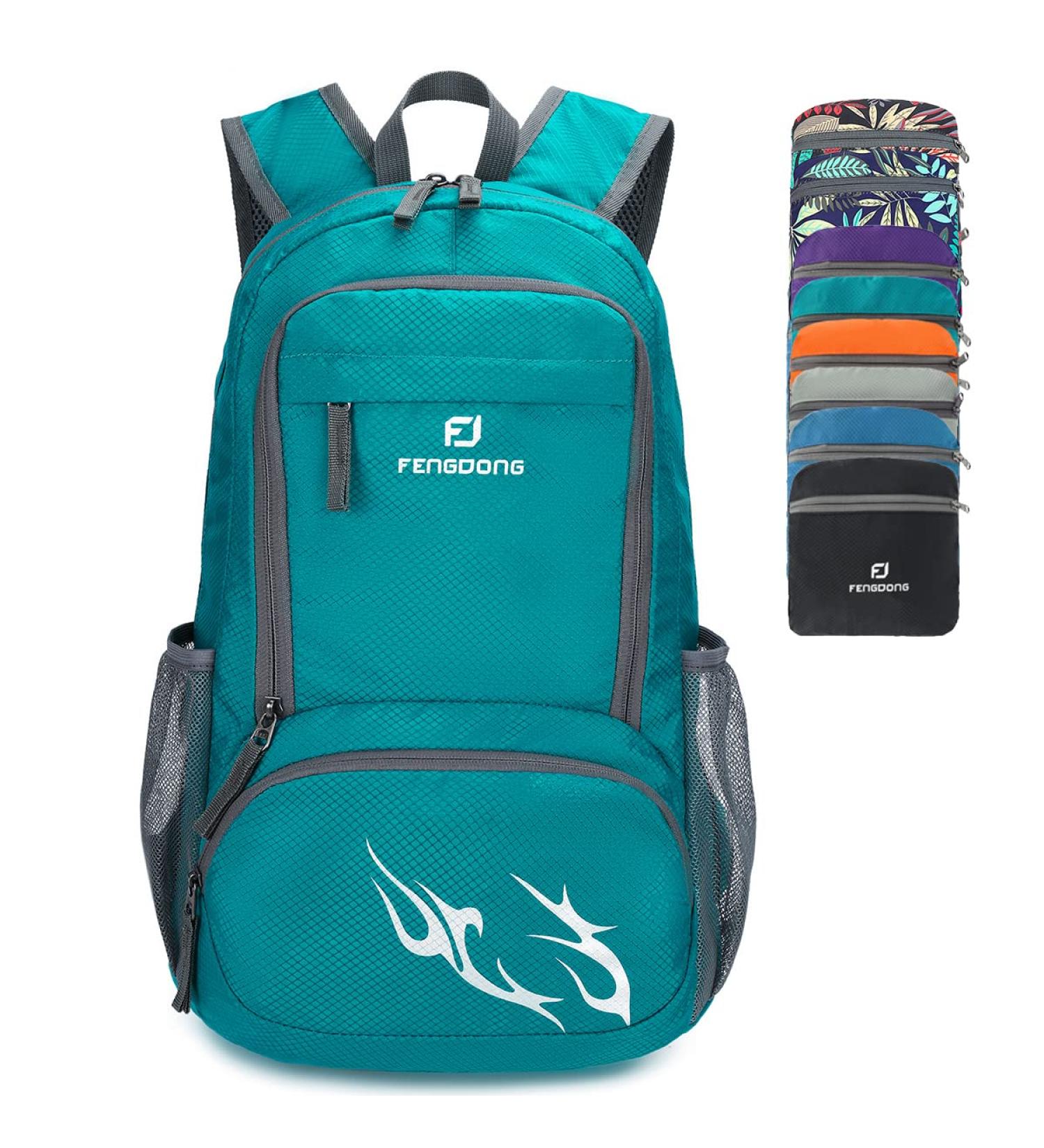 FENGDONG 35L Waterproof Packable Travel Backpack for Men and Women - Lightweight and Foldable Daypack (A3-Green-Upgrade) - Buy Online on GoSupps.com