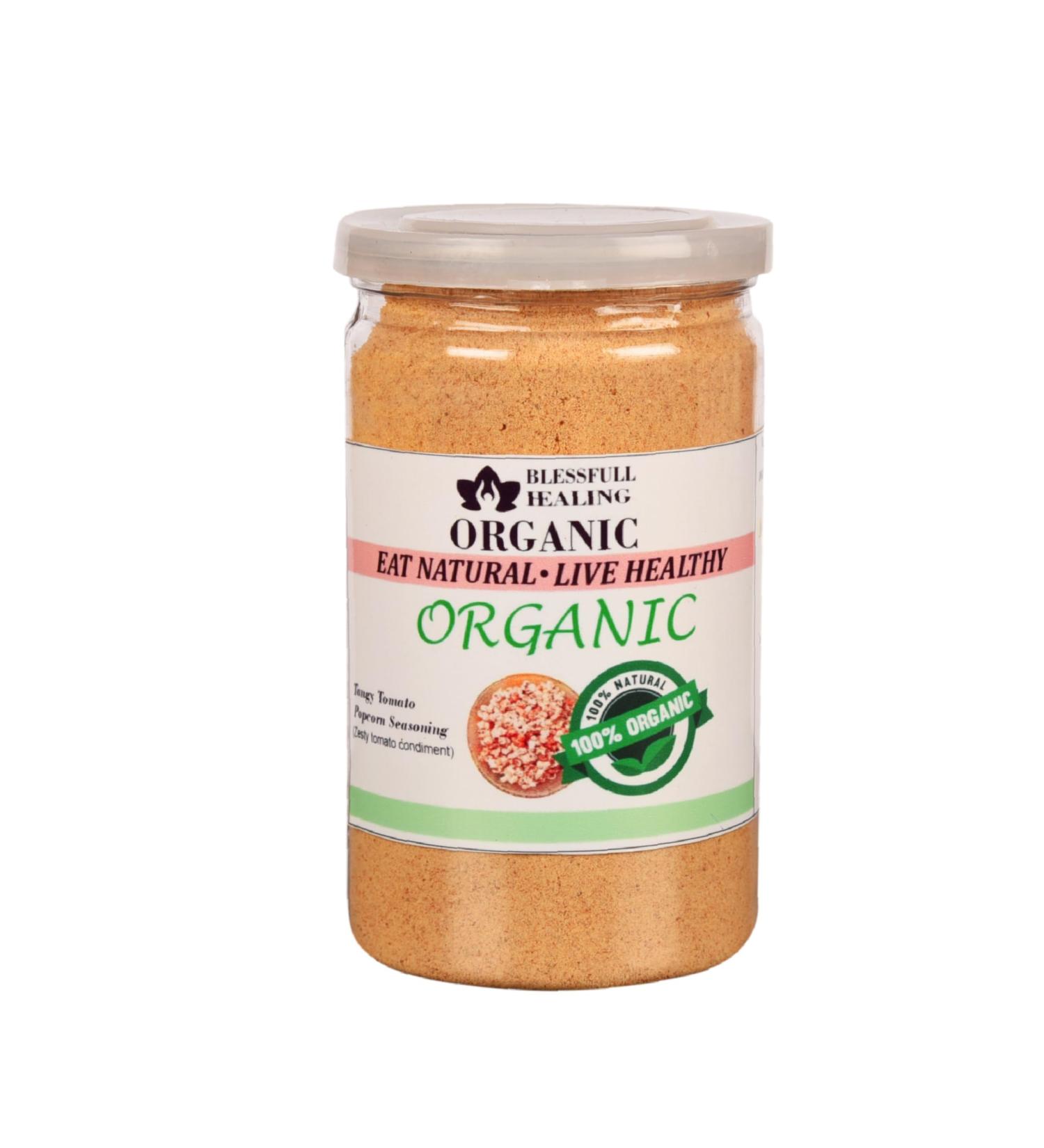 Blessfull Healing Organic Tangy Tomato Popcorn Seasoning (Zesty Tomato Condiment) 200 Gram (Packing May Vary) 200 Gram 7.05 oz