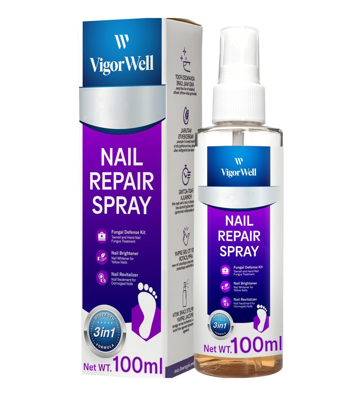 Toenail Fungus Treatment Spray - Extra Strength 3-in-1 Nail Fungus Cure for Stronger Healthier Toenails (100mL) - Fast International Shipping - Buy Online on GoSupps.com