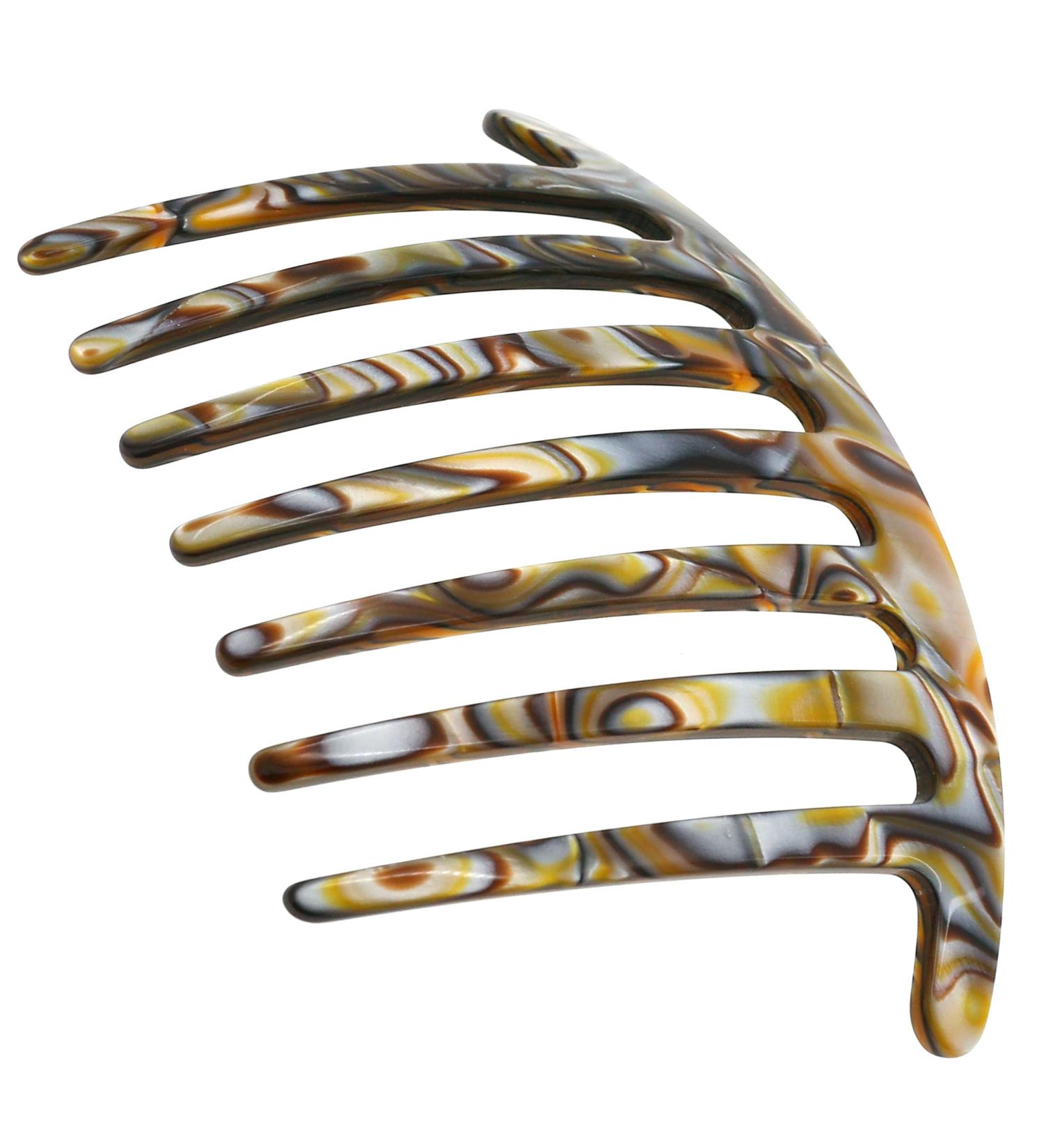 Camila Paris CP3186 4 French Handmade Side Comb | Strong Hold Grip Hair Clips for Women | Durable Styling Hair Accessories - Onyx - Buy Online on GoSupps.com