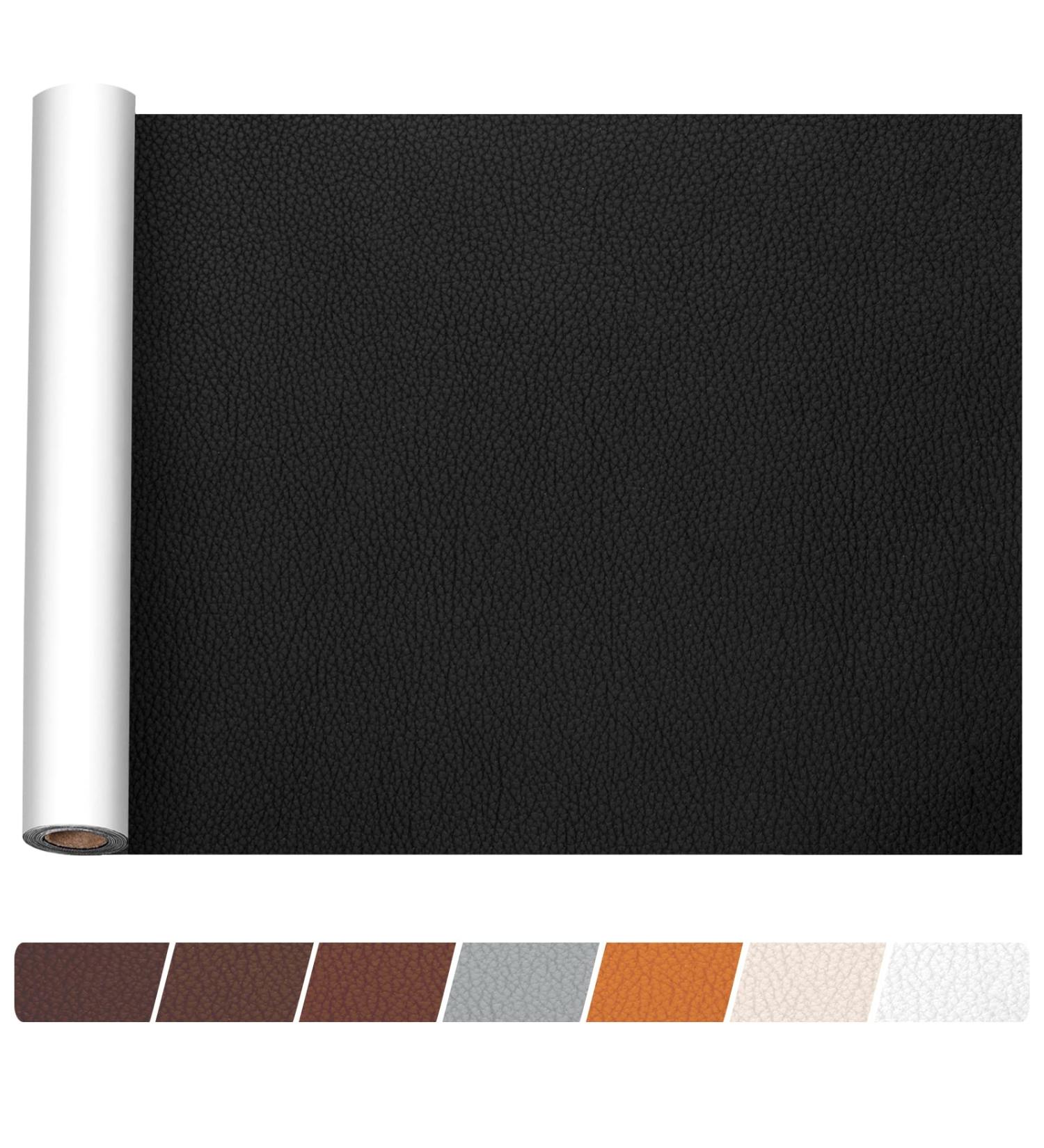 Self Adhesive Leather Repair Patch - 16x60 Inch, Strong Adhesion, Furniture & Car Seat Repair, Black - Buy Online on GoSupps.com