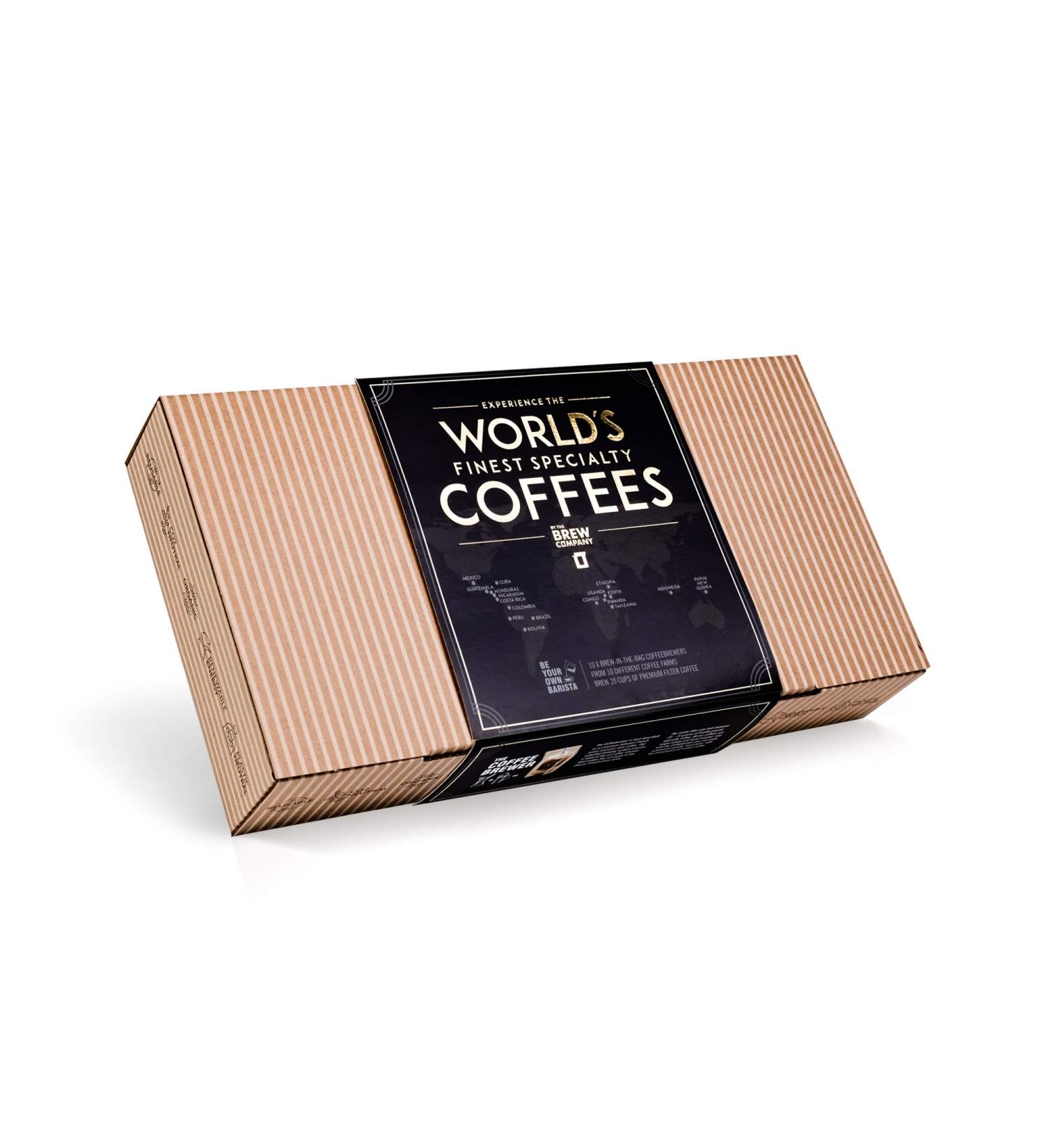 Premium Coffee Gift Set: 10 World's Finest Single Estate and Organic Coffees | Hamper Style Letterbox Gift for Men and Women | Brew and Enjoy Anytime Anywhere - Buy Online on GoSupps.com