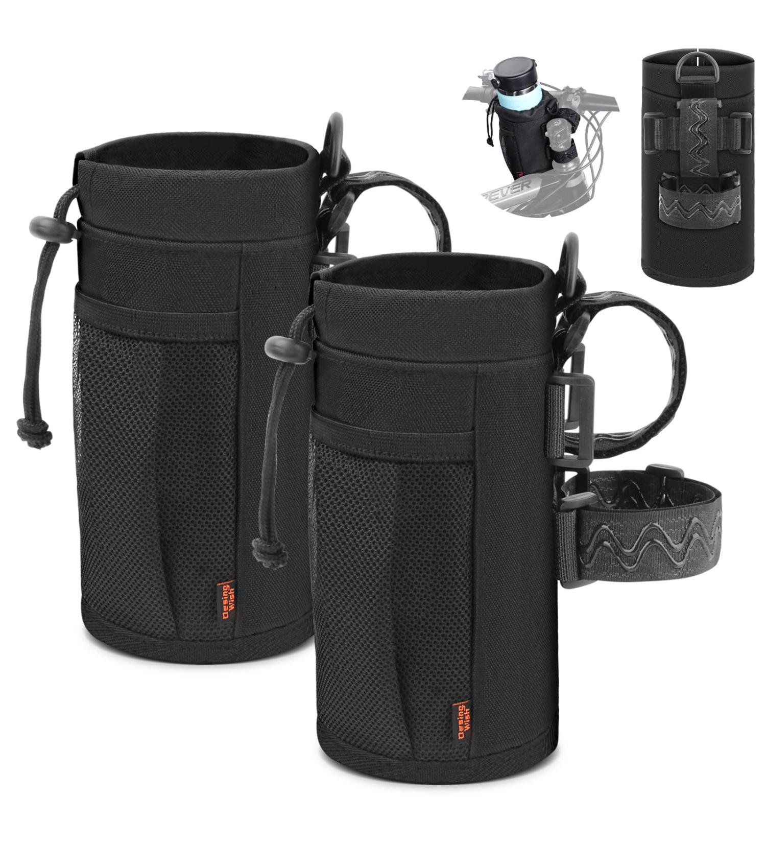 DESIGN WISH 2-Pack 24oz Bicycle Bottle Holder - Screwless Beverage Holder for Bikes - Black Water Bottle Bracket & Mains Bag Compatible (591ml) - Buy Online on GoSupps.com