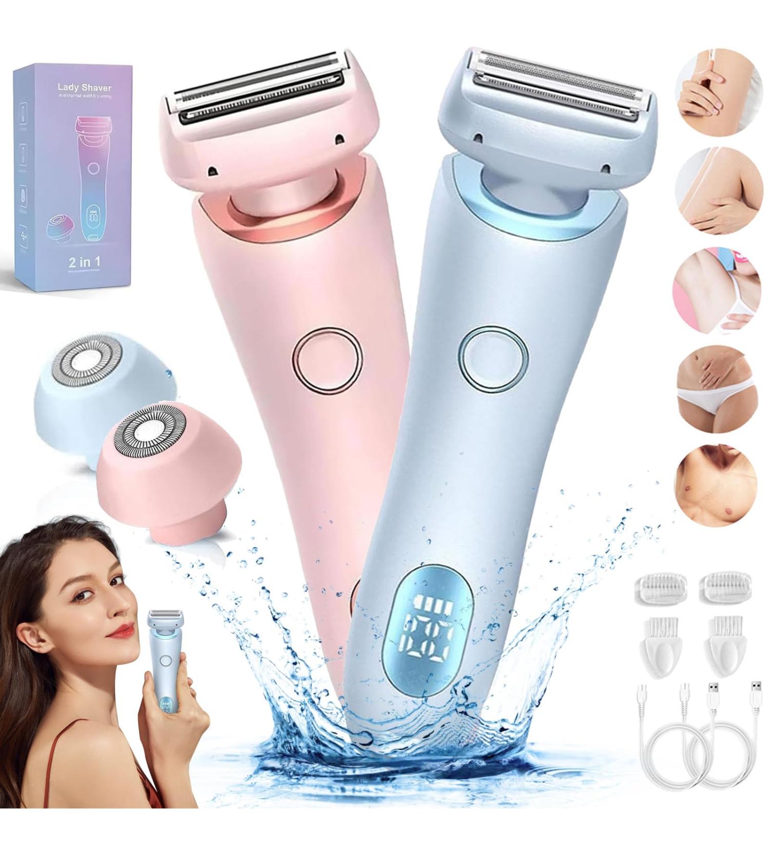 Dusk Razor For Women Glide Pro 3.0 Razor Razor for Women Sensitive Skin Painless Shave Waterproof Rechargeable with Replacement Blades (2PCS-1) - Buy Online on GoSupps.com