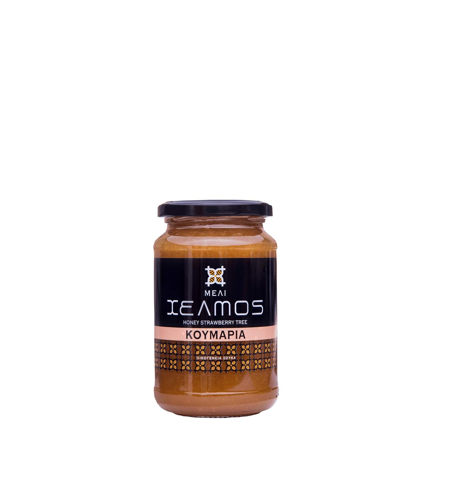 Helmos Greek Strawberry Tree Honey 480g - Authentic Premium Honey from Greece | Natural & Delicious Sweetener - Buy Online on GoSupps.com