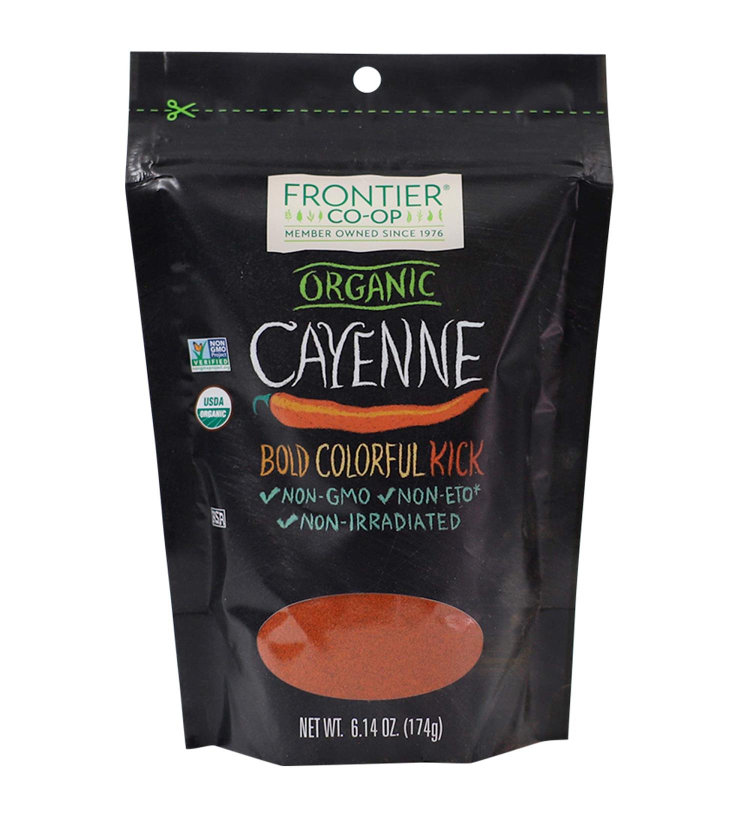 Frontier Co-op Organic Cayenne Pepper 6.14 oz | Premium Spices for Cooking - Buy Online on GoSupps.com