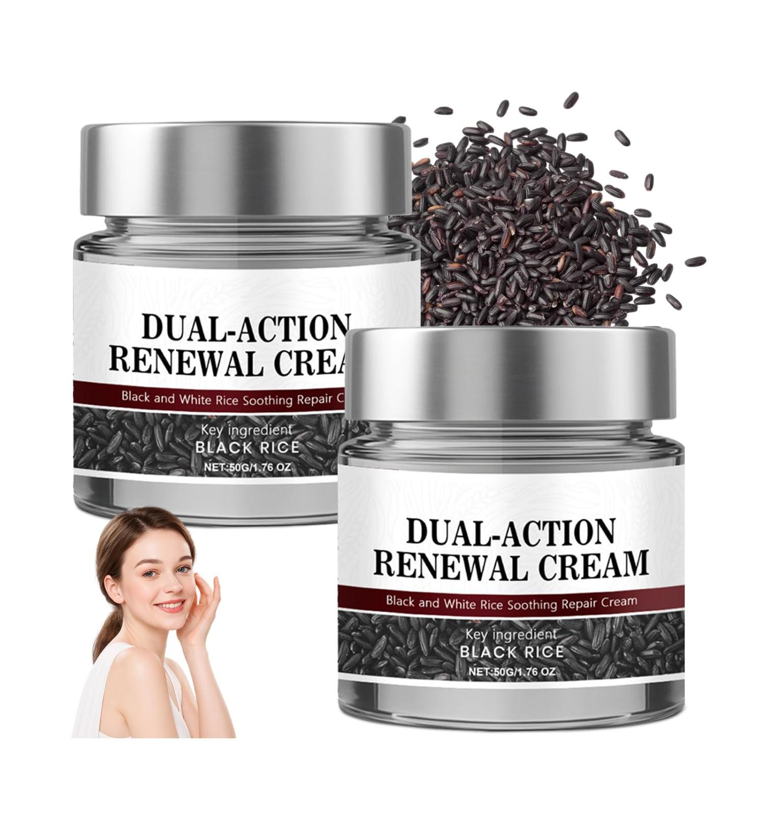 2PC Keratin Erase Dual-Action Renewal Cream Black Rice Skin Repair Cream Professional Skin Repair Deep Moisturising and Soothing Effectively Improve Skin Imperfections Smooths and Refines Skin - Buy Online on GoSupps.com