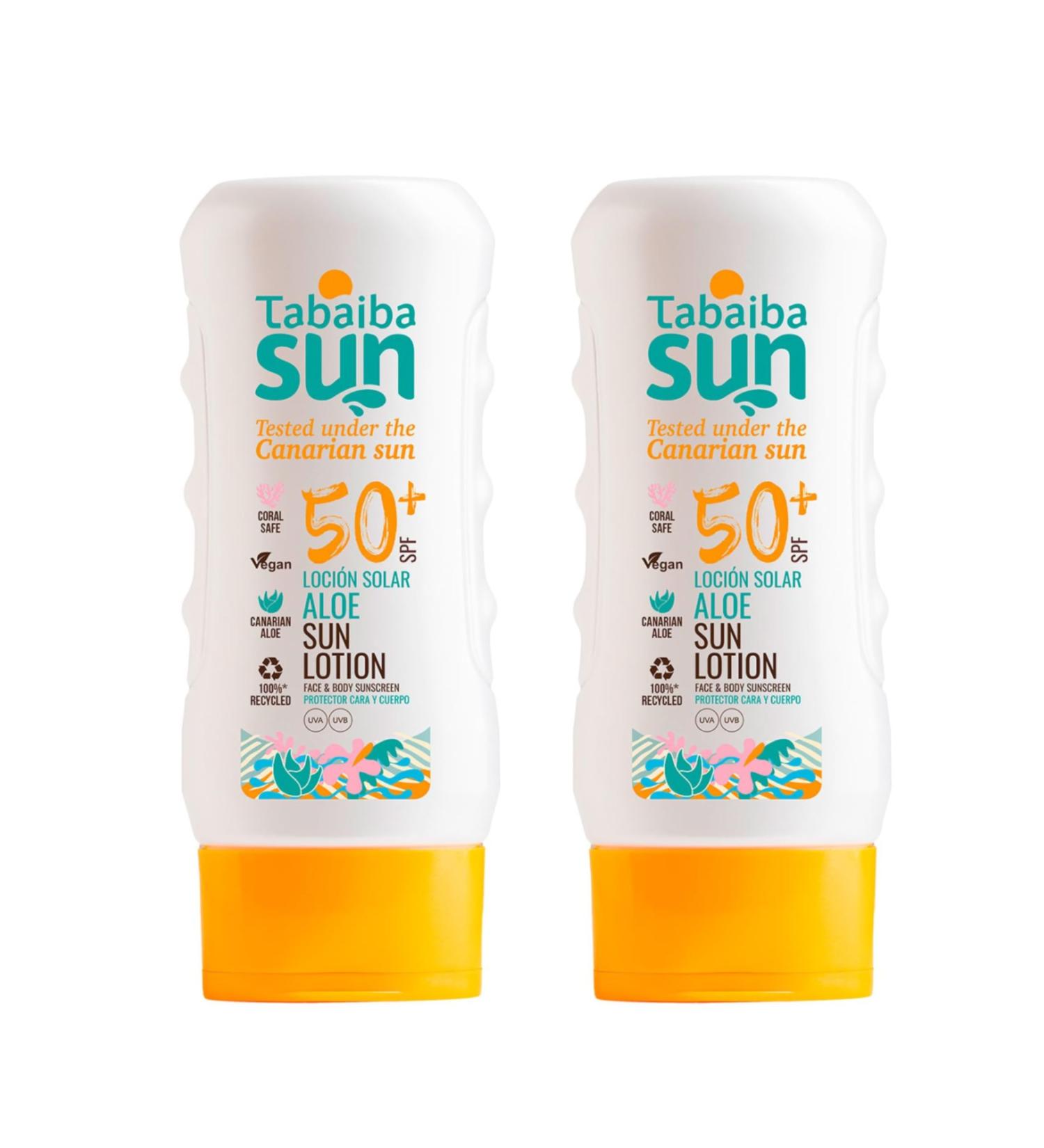 Tabaibaloe Tabaiba Sun Aloe Vera Sun Lotion 2 units (2 x 200 ml SPF50+) - Buy Online on GoSupps.com