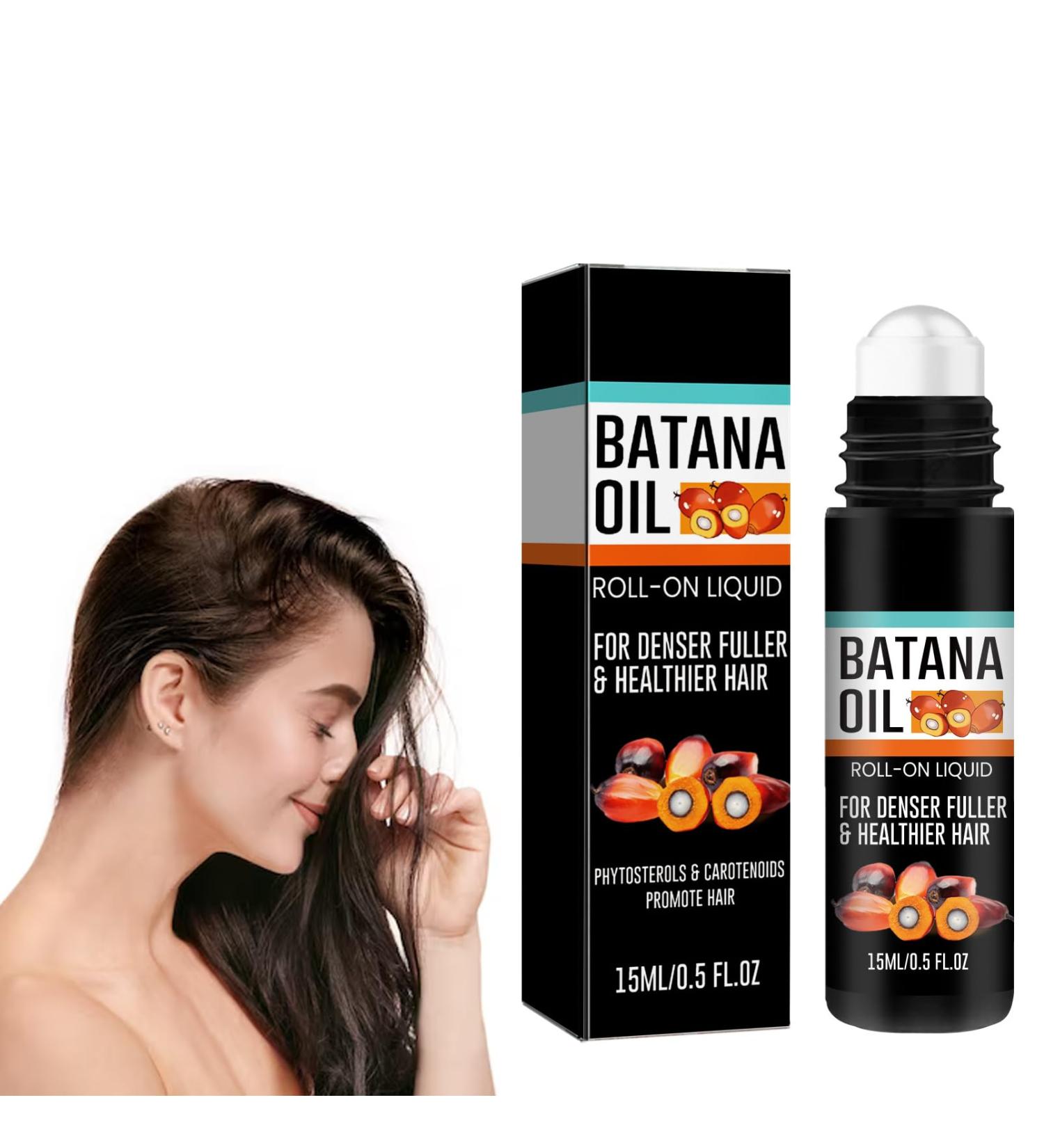 Batana Oil for Hair Growth Batana Oil Organic for Healthy Hair Deeply Nourishing Scalp Roll-On Hair Growth Essence Nourishes Thin Hair Scalp Skin and Loss Hair Growth Fir for All Hair Types - Buy Online on GoSupps.com
