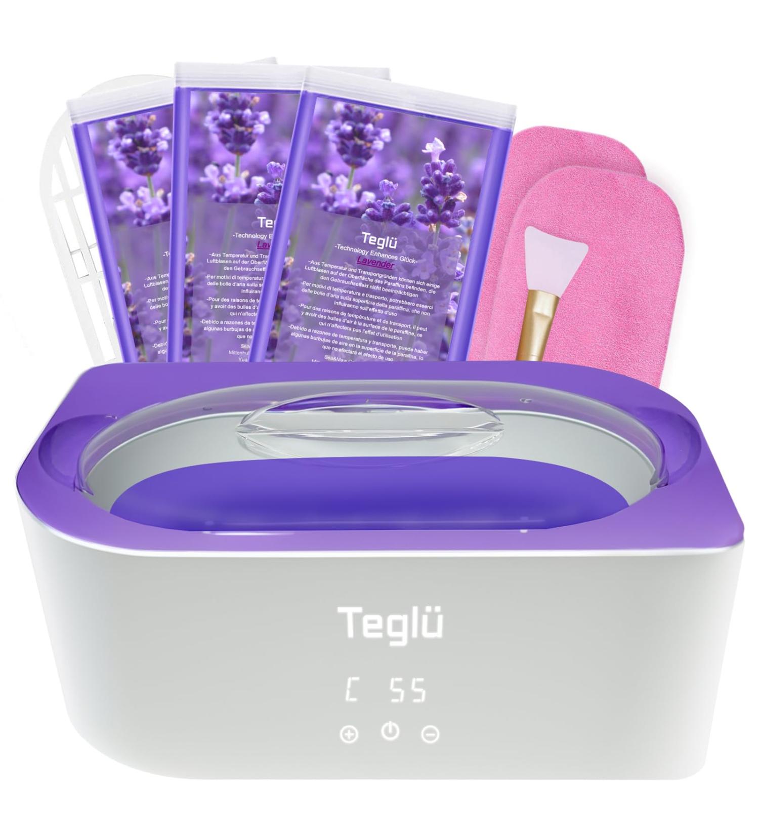 Teglu 4L Paraffin Bath for Hands & Feet | Complete Paraffin Wax Set with 1350g Wax Gloves & Brush - 200W White - Buy Online on GoSupps.com