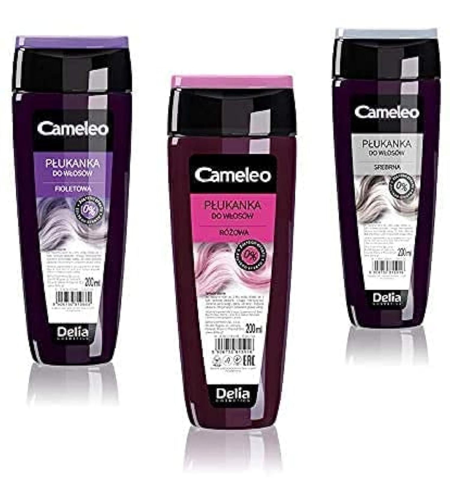 Cameleo - hair -toner - glamorous colors without a yellow tinge - semi -permanent hair color - for blonde & gray hair - paraben -free - 200 ml brown 200 ml (3 -pack)