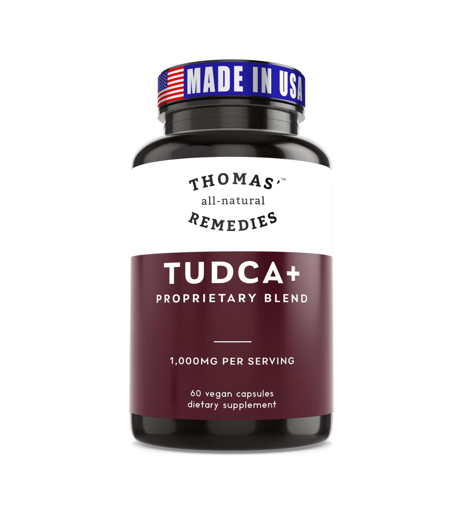 Thomas' all-natural Remedies Tudca 500mg (1000mg Per Serving) 60 Capsules- Tauroursodeoxycholic Acid Liver Support Supplement- Vegan Non-GMO No Filler Capsules - Buy Online on GoSupps.com