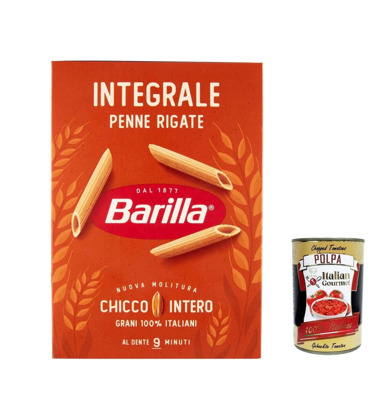  Italian Gourmet E.R. Barilla Farfalle Integrali Italian Whole Grain Pasta 500g + Italian Gourmet Pulpa 400g (Pack of 20) - Buy Online on GoSupps.com