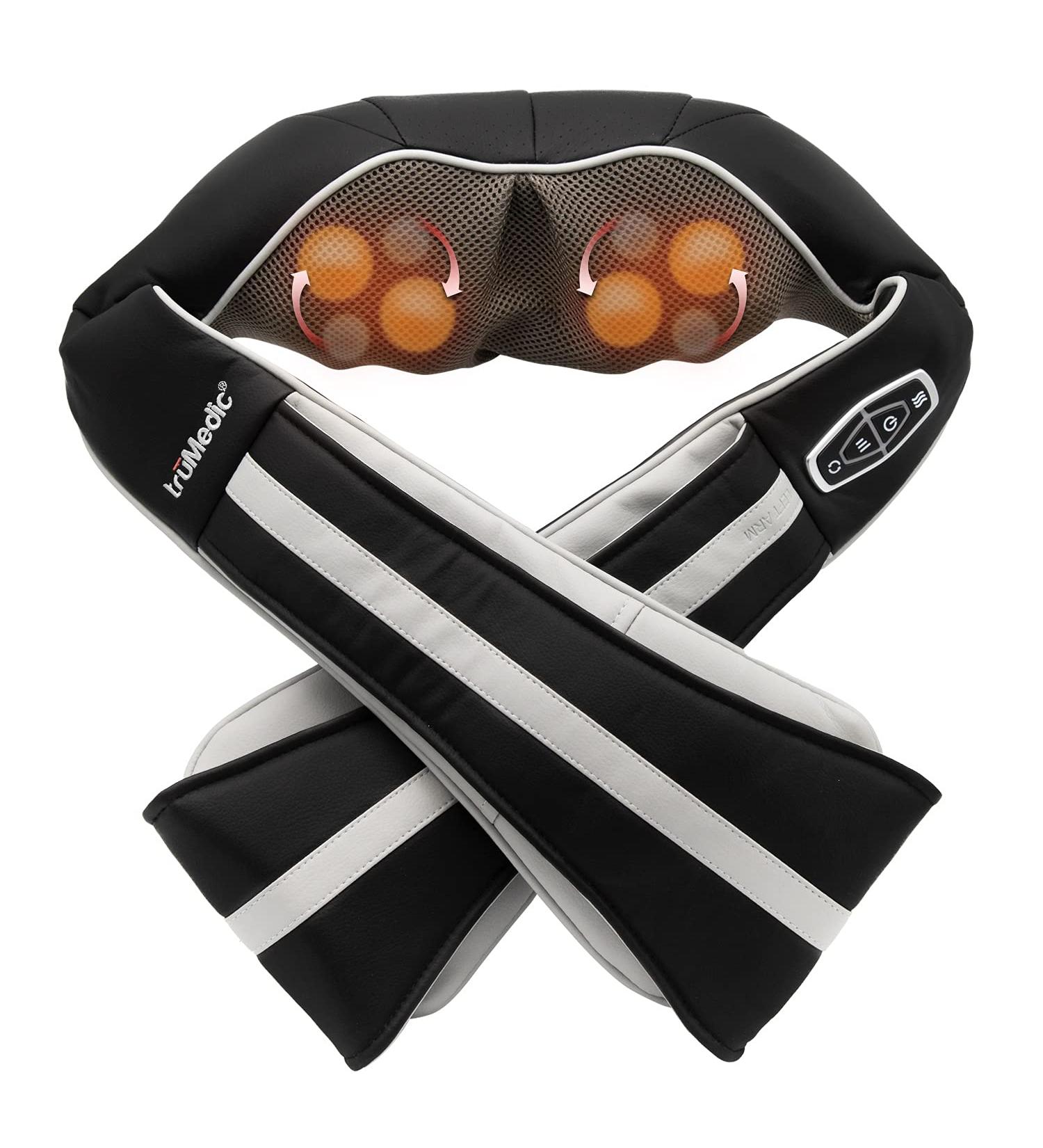 TruMedic InstaShiatsu+ IS-3000PRO Neck, Back, Shoulder Massager - Cordless & Rechargeable - 3 Massage Speeds - Shiatsu with Heat - Matte Black - Buy Online on GoSupps.com