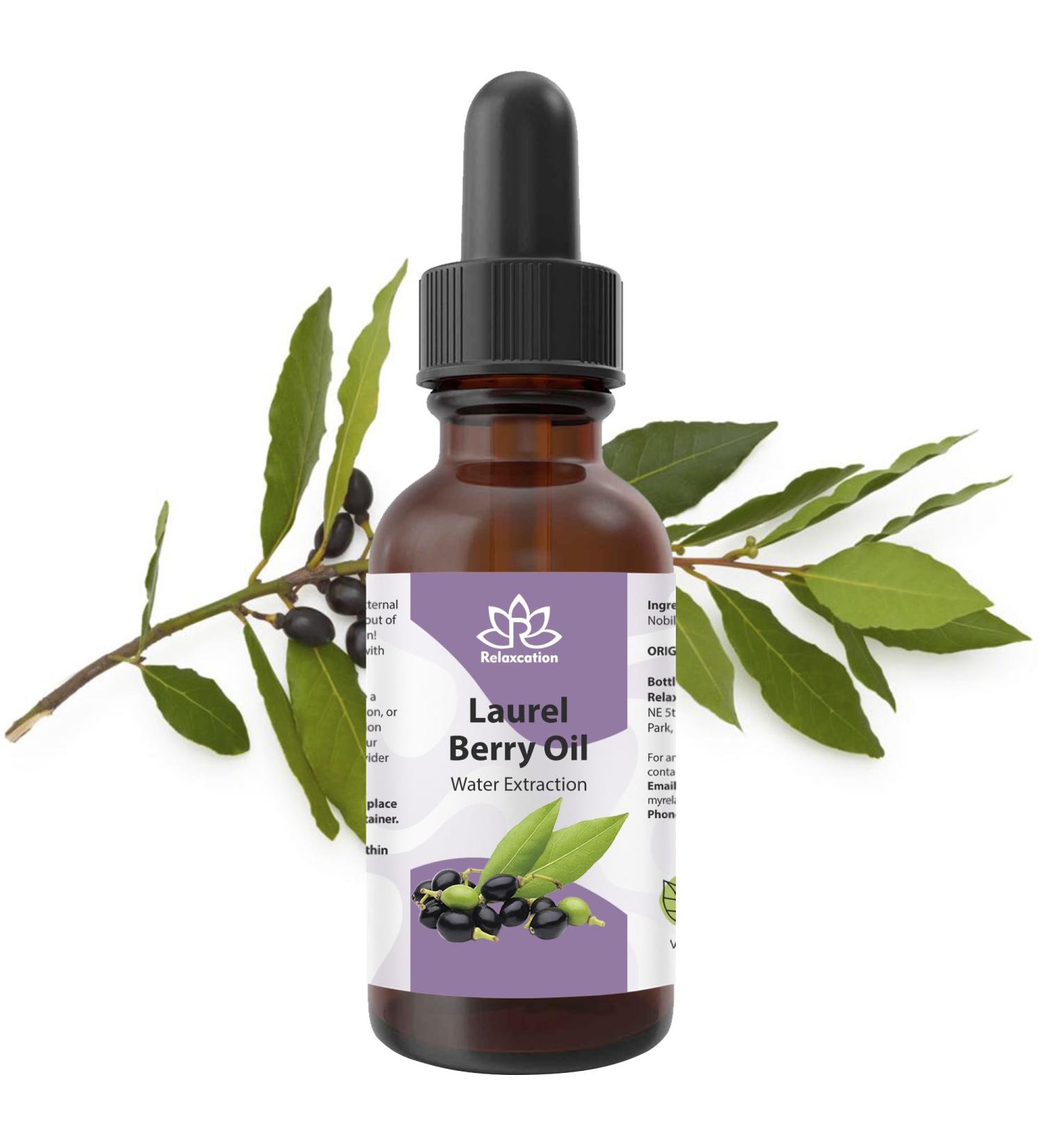 Relaxcation Pure Laurel Berry Oil Water Extracted Unrefined Plant Oil for Face Hair Nails & Body | Travel Size Carrier for Blends Soap Crafting & Daily Use | Vegan & Organic (4 oz) 4 Fl Oz (Pack of 1) - Buy Online on GoSupps.com
