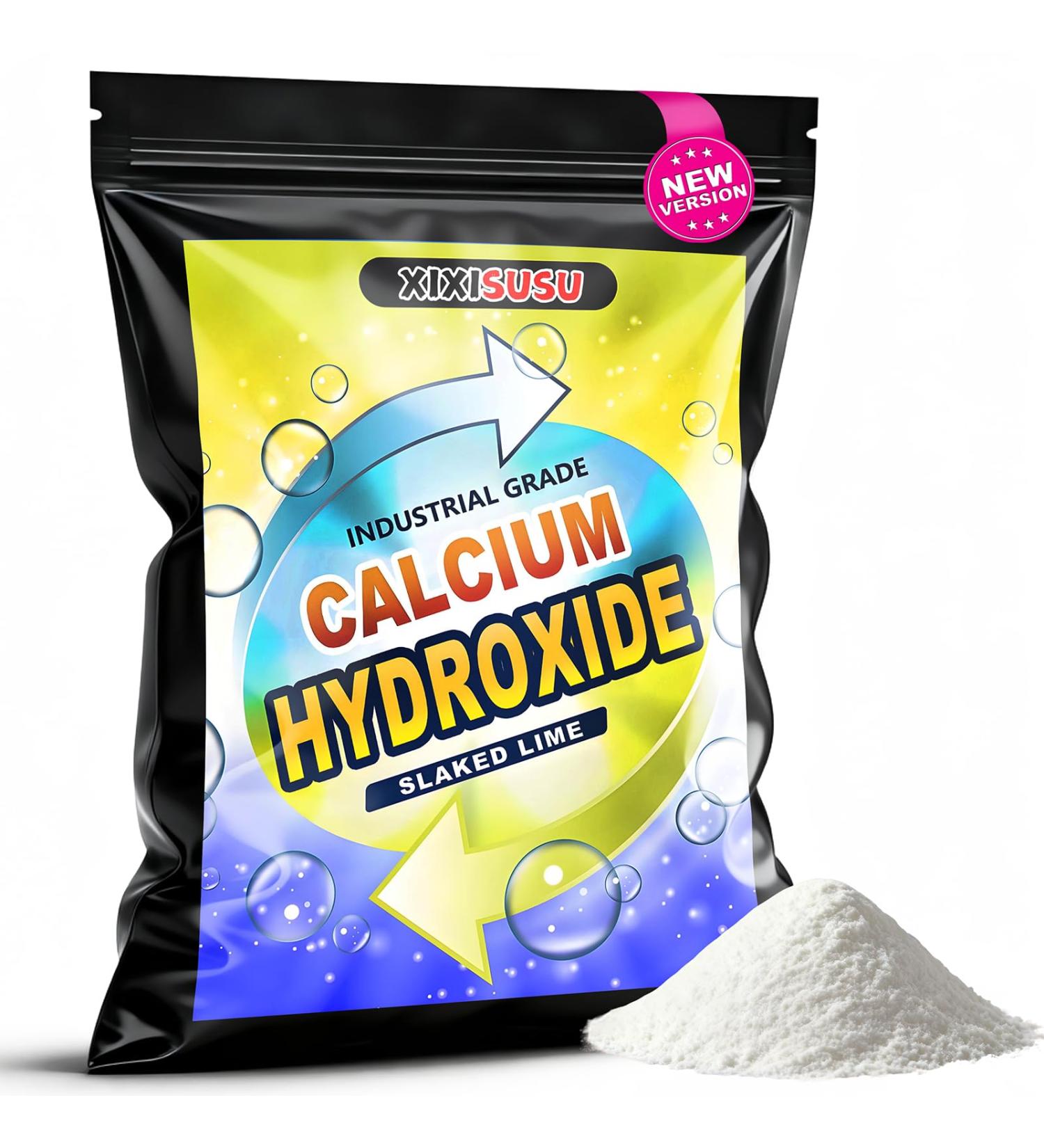 Calcium Hydroxide - Industrial Grade Slaked Lime Powder - High Purity for Water Treatment Construction pH Adjustment (16 oz) 16 Ounce (Pack of 1) - Buy Online on GoSupps.com