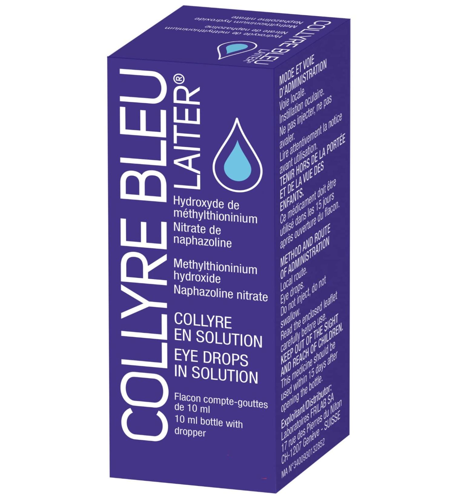 ORIGINAL Collyre Bleu Blue Laiter Eye Drop - 10ml - New Packaging Same Formula! - Buy Online on GoSupps.com