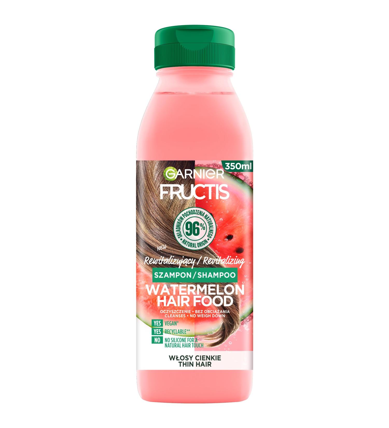 Garnier Fructis Watermelon Hair Food Revitalizing Shampoo - Buy Online on GoSupps.com