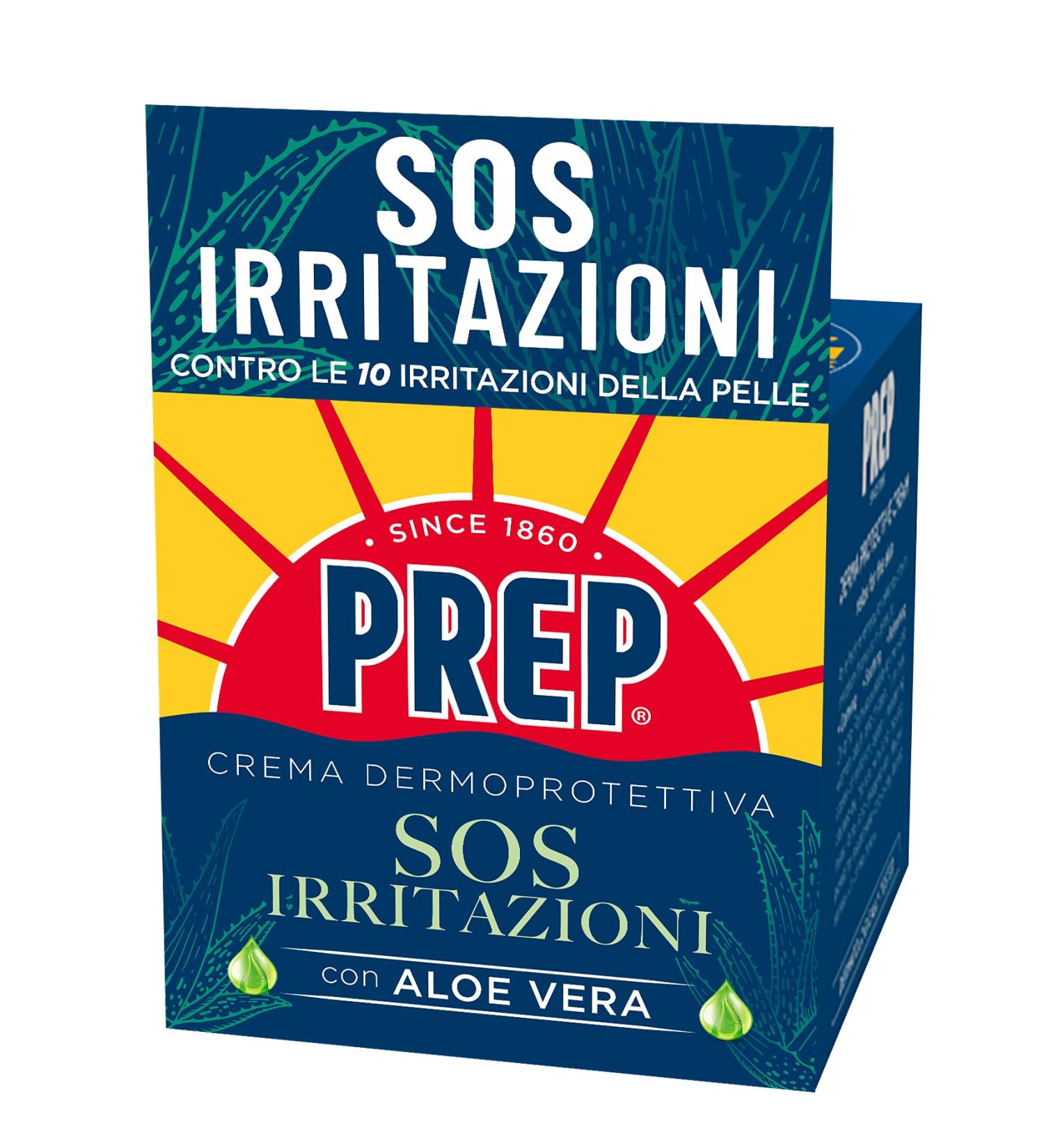 PREP SOS Irritazioni Derma Protective Cream with Aloe Vera 2.53fl.oz 75ml Jar