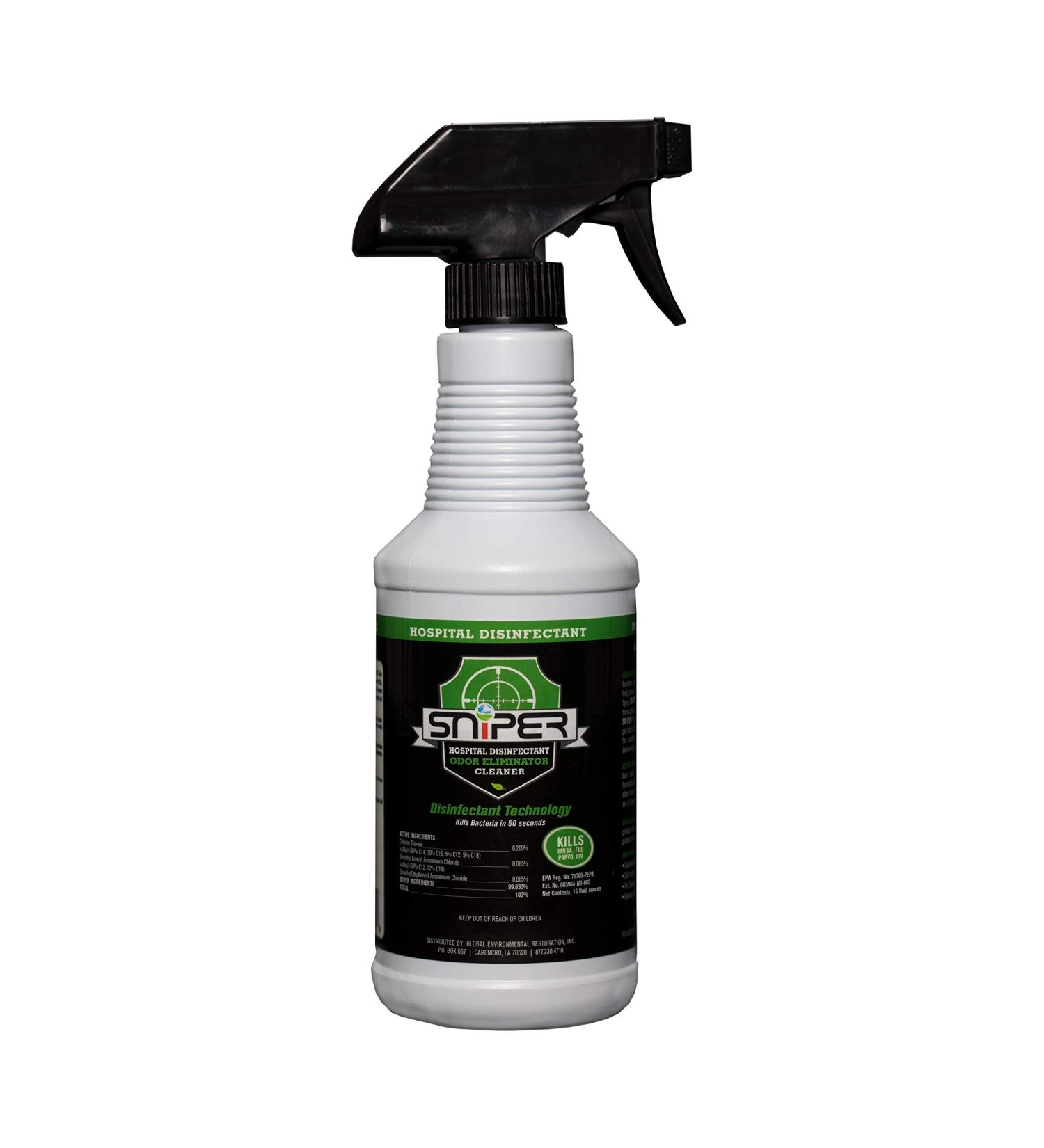 Buy SNiPER Hospital Disinfectant & Odor Eliminator All-Purpose Unscented Cleaner Spray 16 oz (Pack of 1) International Shipping Available - Buy Online on GoSupps.com