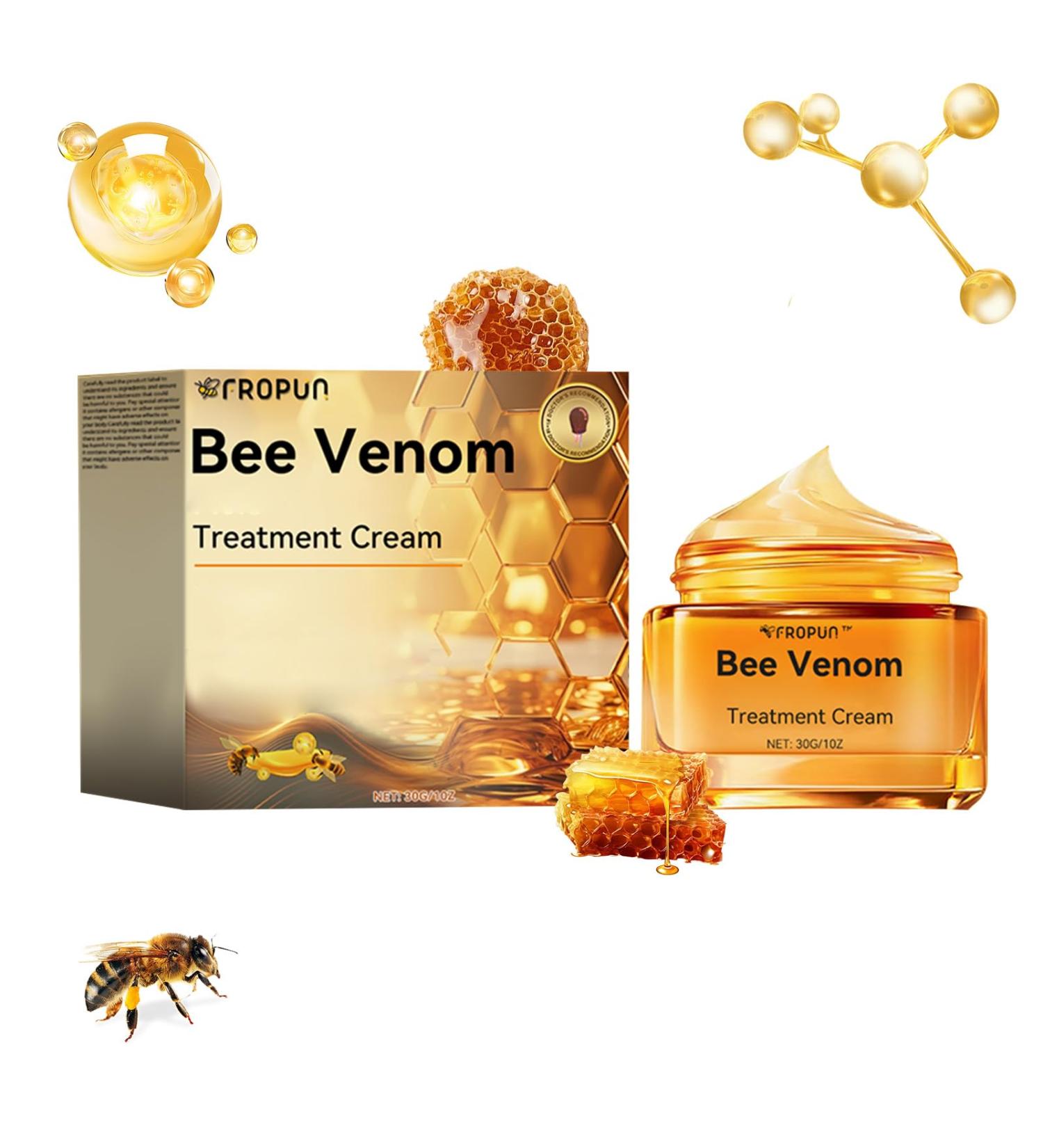 FROPUN Bee Venom Removal Cream - 100% Natural Fast-Acting Repair Cream for Adults - Maximum Strength Skin Care for Men & Women (1 Floz - Buy Online on GoSupps.com